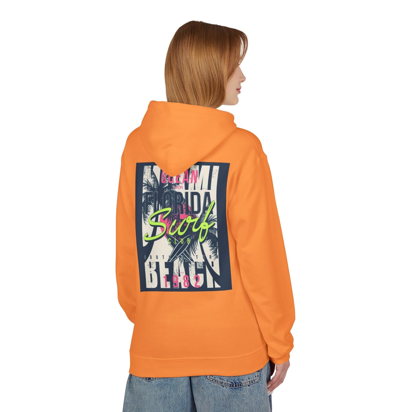 Retro Florida Beach Hoodie - Unisex Softstyle Fleece for Summer Vibes