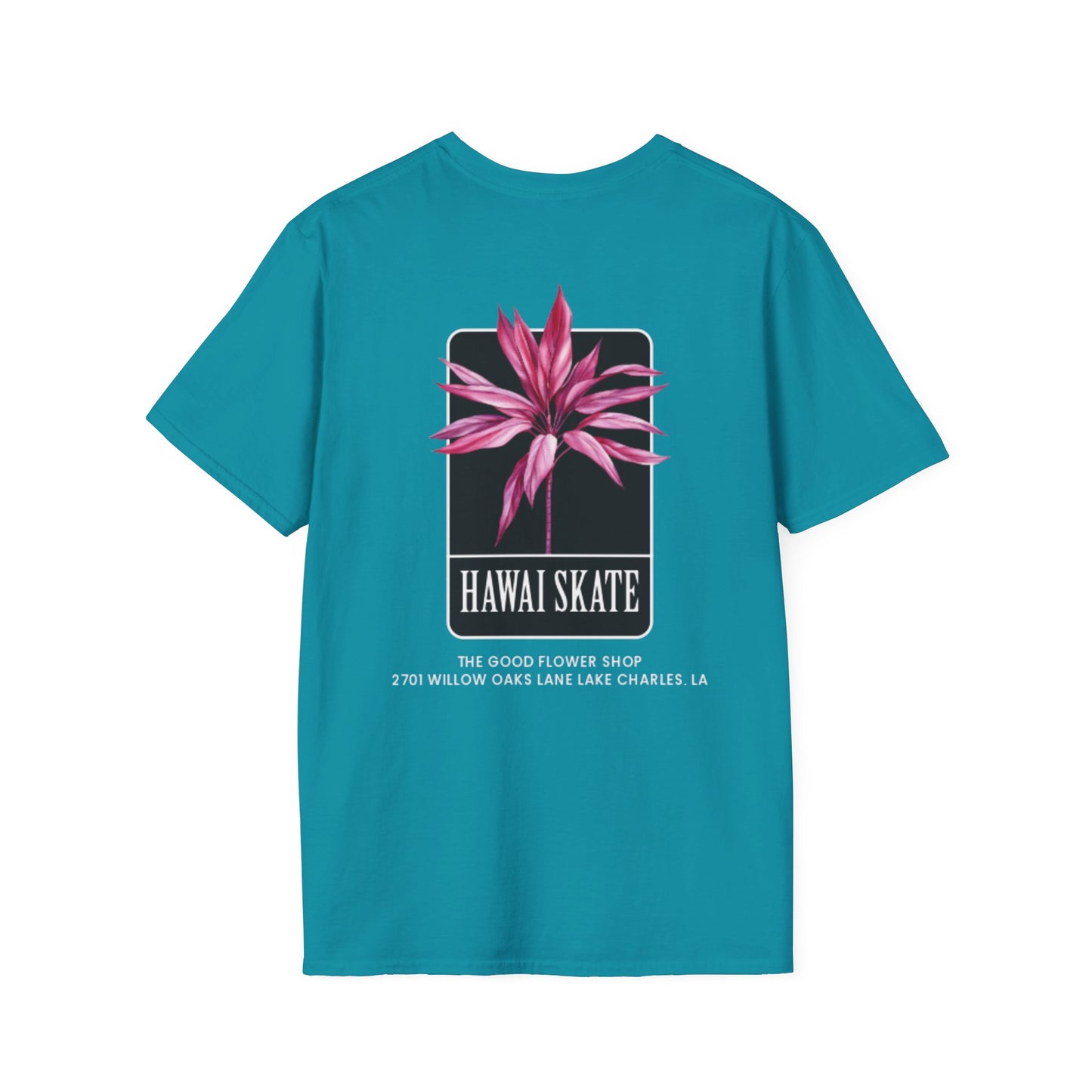 Hawaii Skate Floral Unisex T-Shirt - Relaxed Fit Graphic Tee