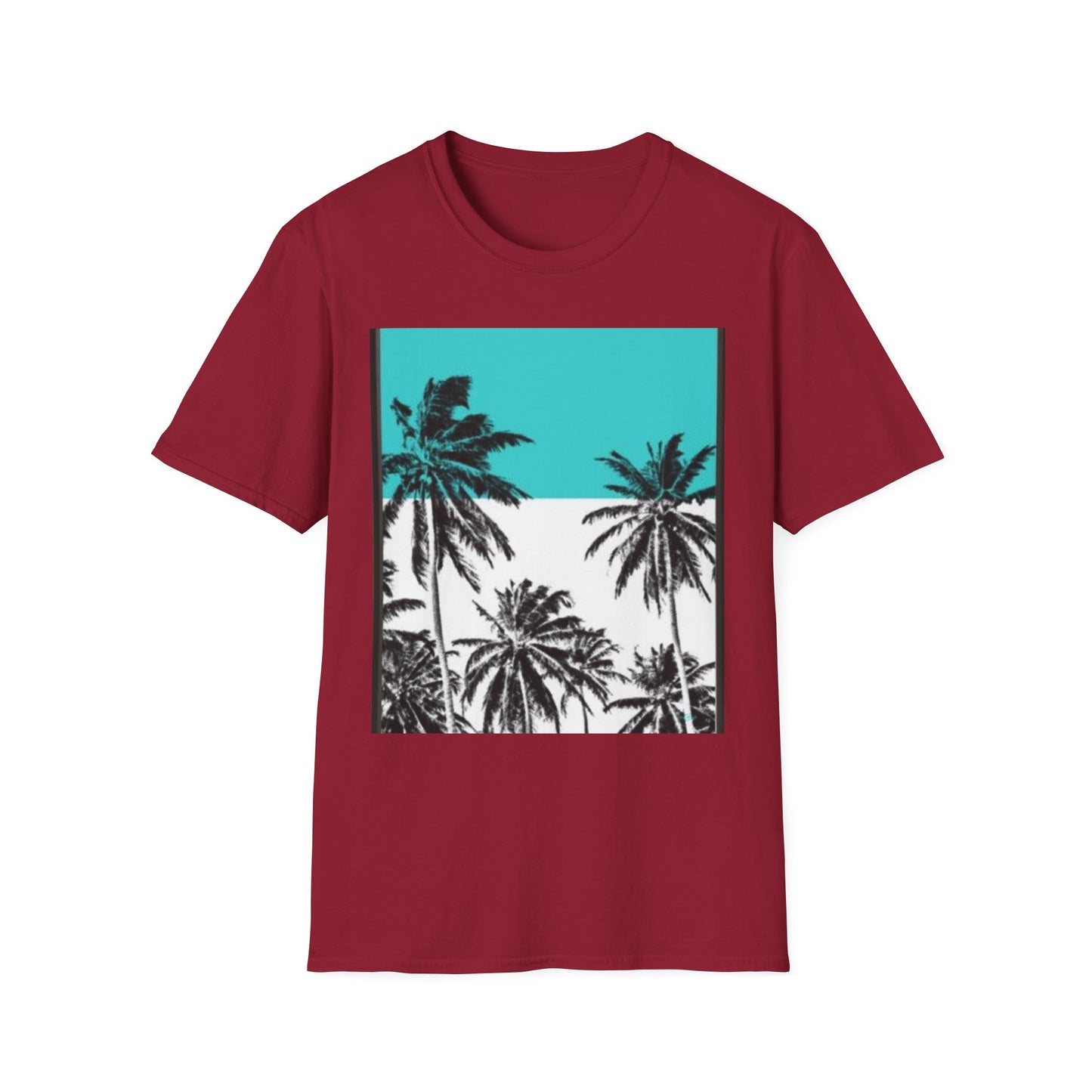 Tropical Palm Tree T-Shirt, Beach Vibes Tee, Summer Casual Wear, Vacation Top, Unisex Softstyle Shirt, Gift for Nature Lovers