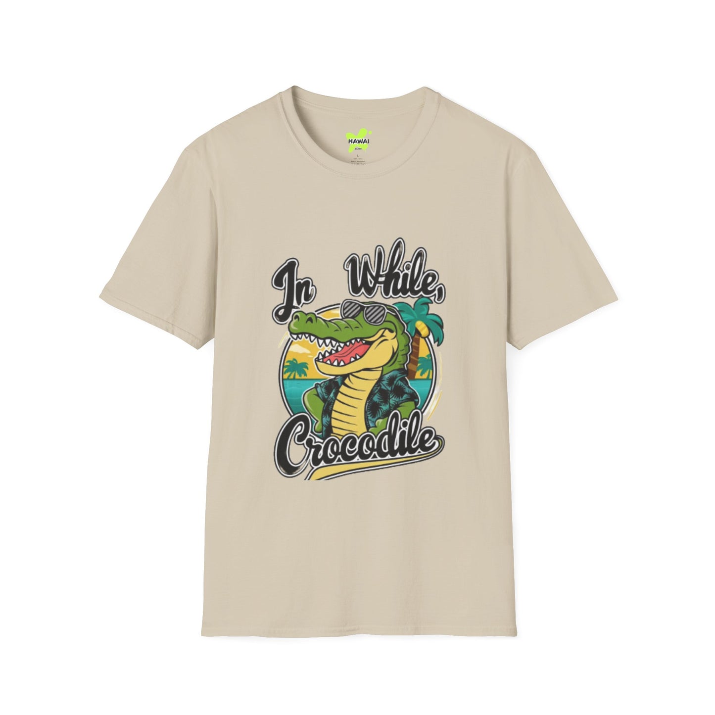 In Wild Crocodile Unisex Softstyle T-Shirt - Fun Graphic Tee for Animal Lovers