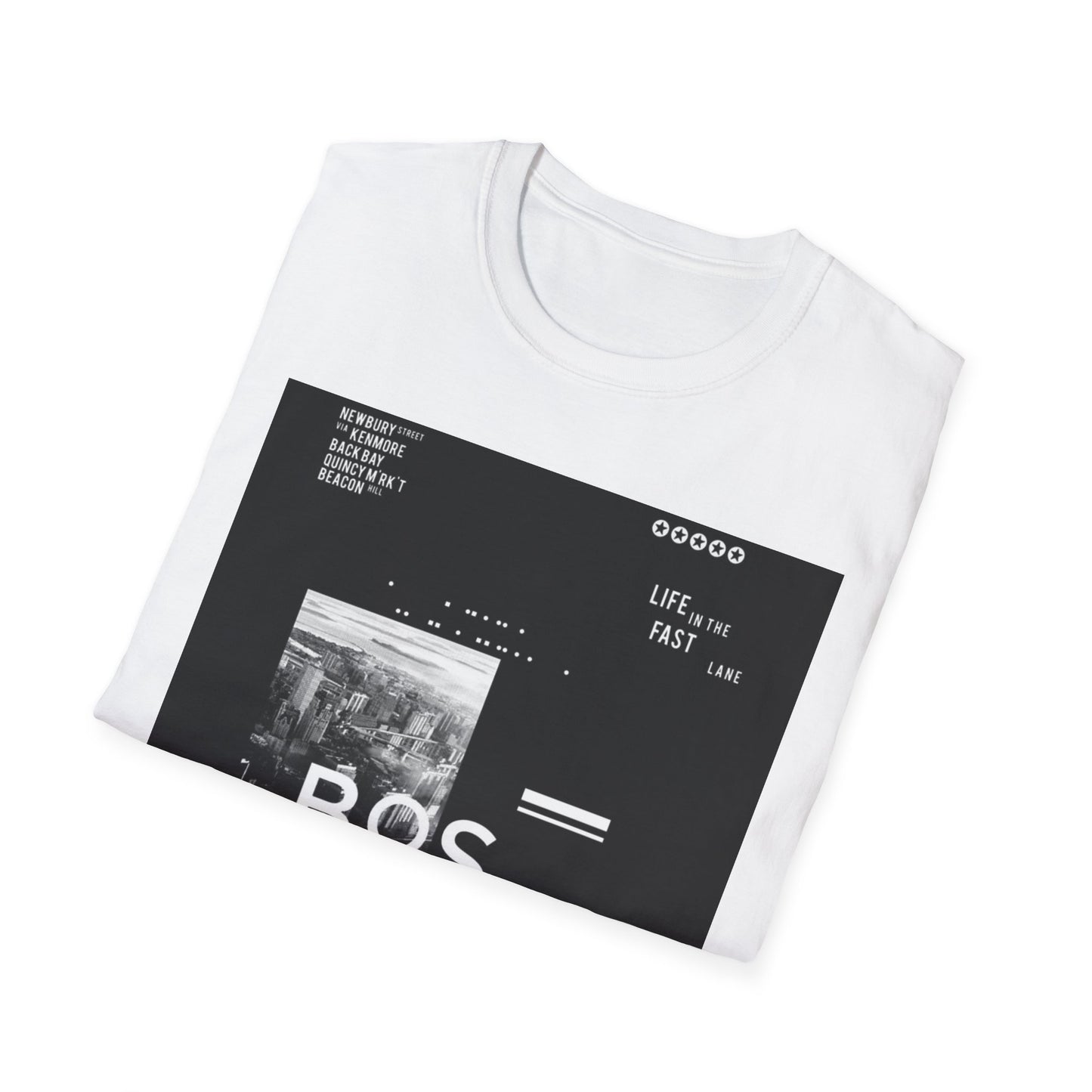 Boston Unisex Softstyle T-Shirt, Casual Wear, Travel Souvenir, Graphic Tee, Vintage Design, Gift for Him/Her