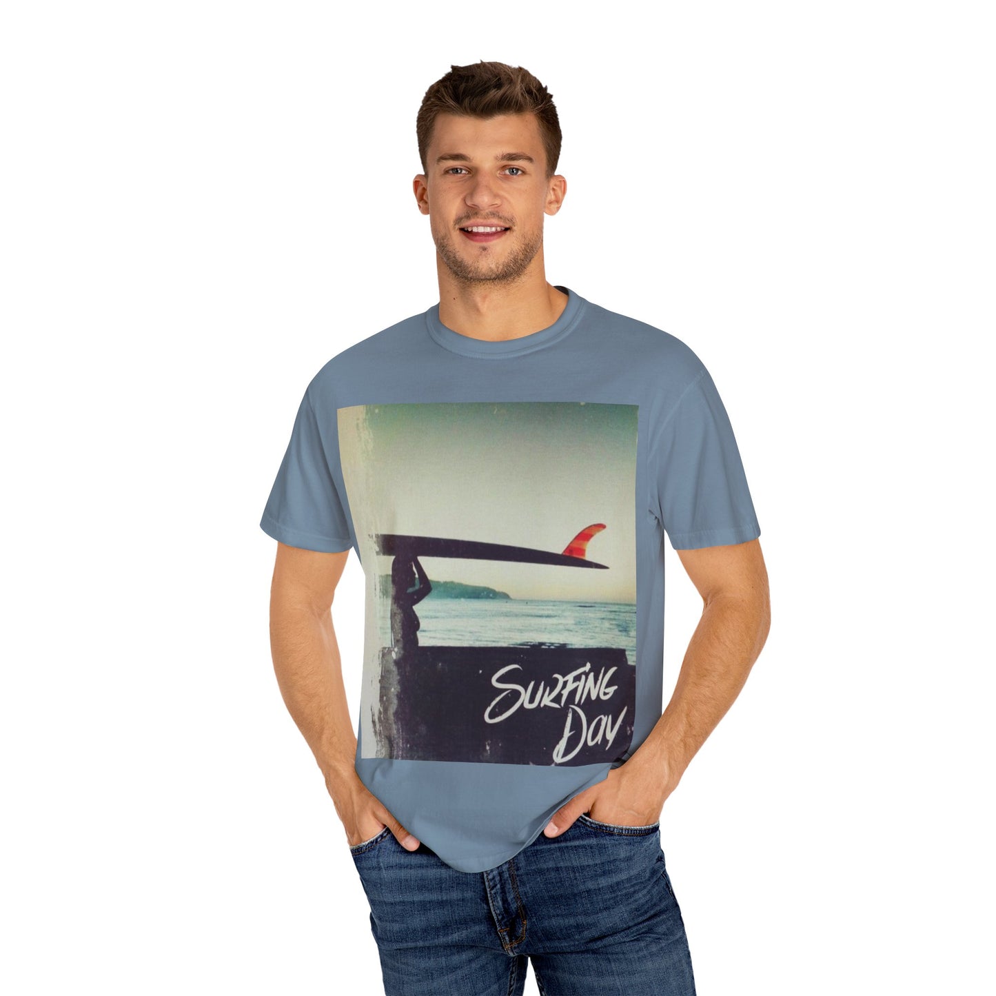 Surfing Day Unisex Tee | Vintage Style T-shirt for Beach Lovers, Summer Vibes, Gift for Surfers, Casual Strolling, Summer Outings