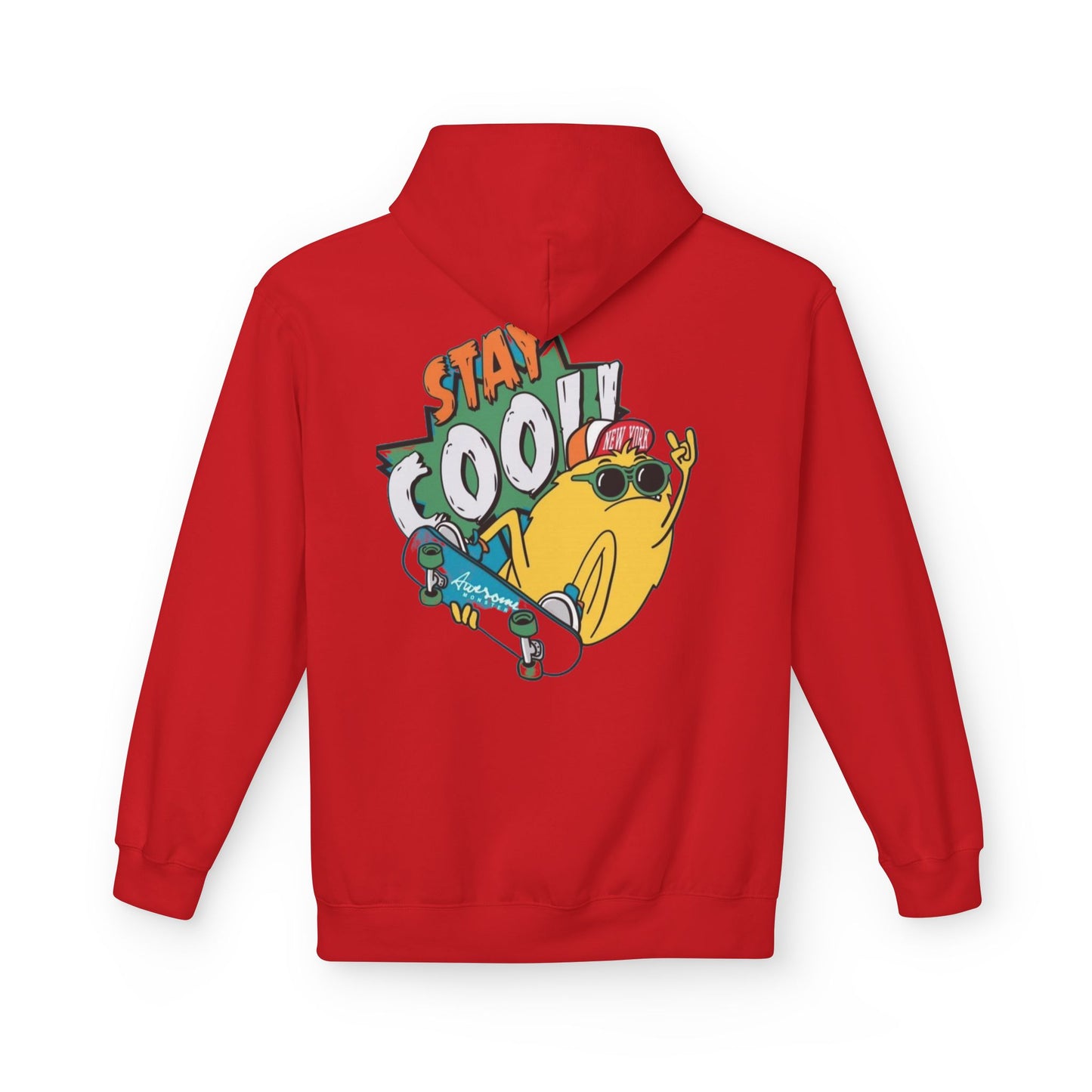 Stay Cool! Unisex Softstyle Fleece Hoodie - Fun & Comfy Skatewear