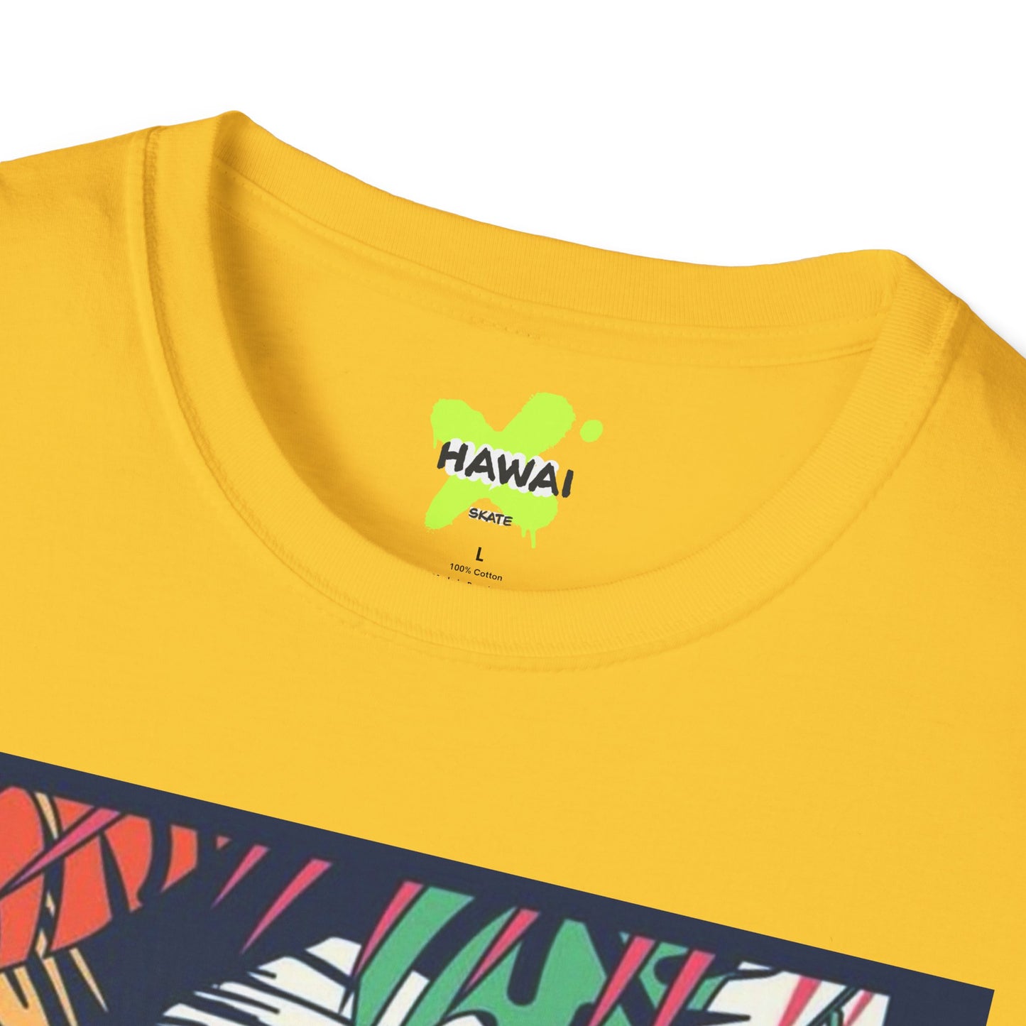 Hawaii Themed Unisex Softstyle T-Shirt | Tropical Vibes Tee