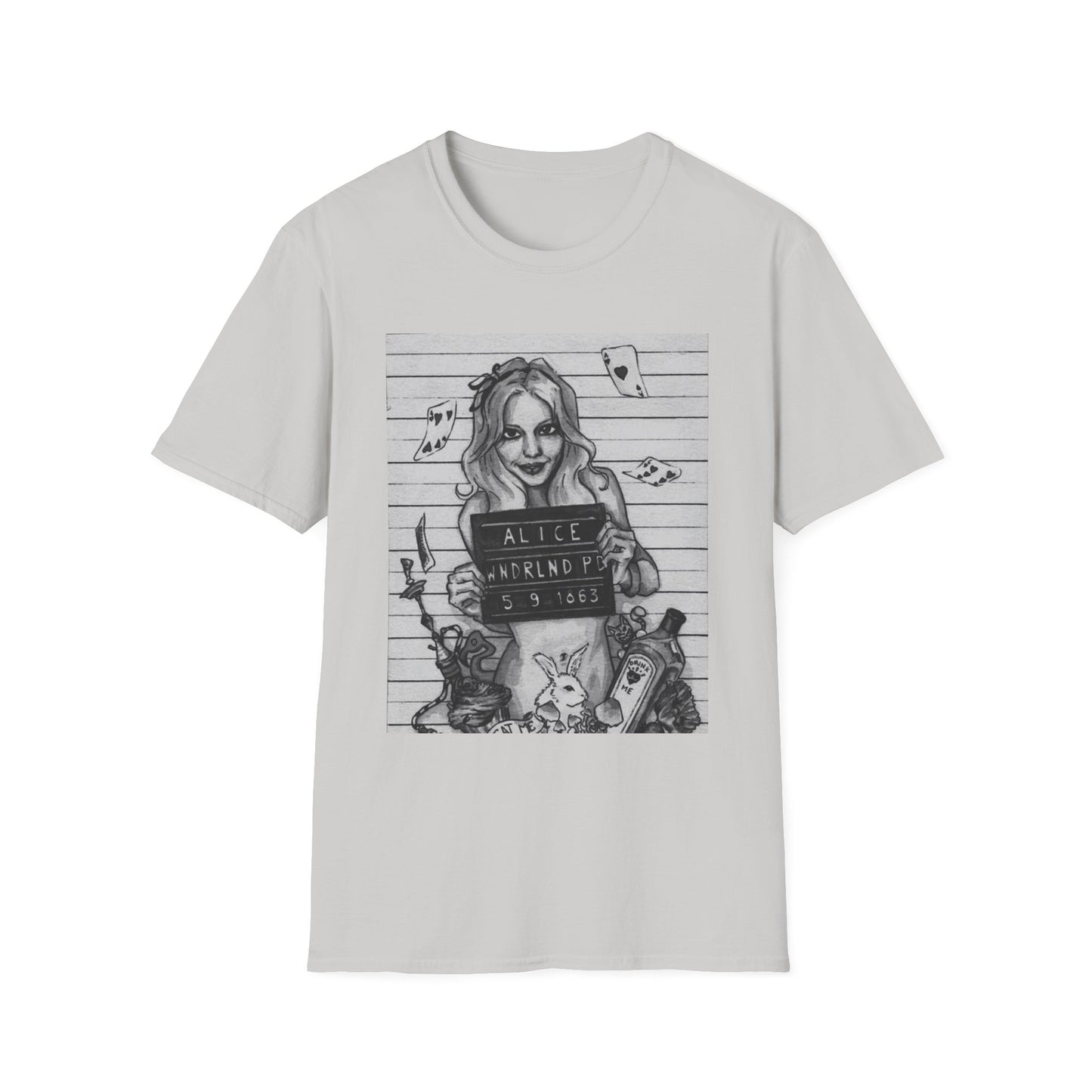 Alice in Wonderland Inspired Softstyle T-Shirt - Vintage Design