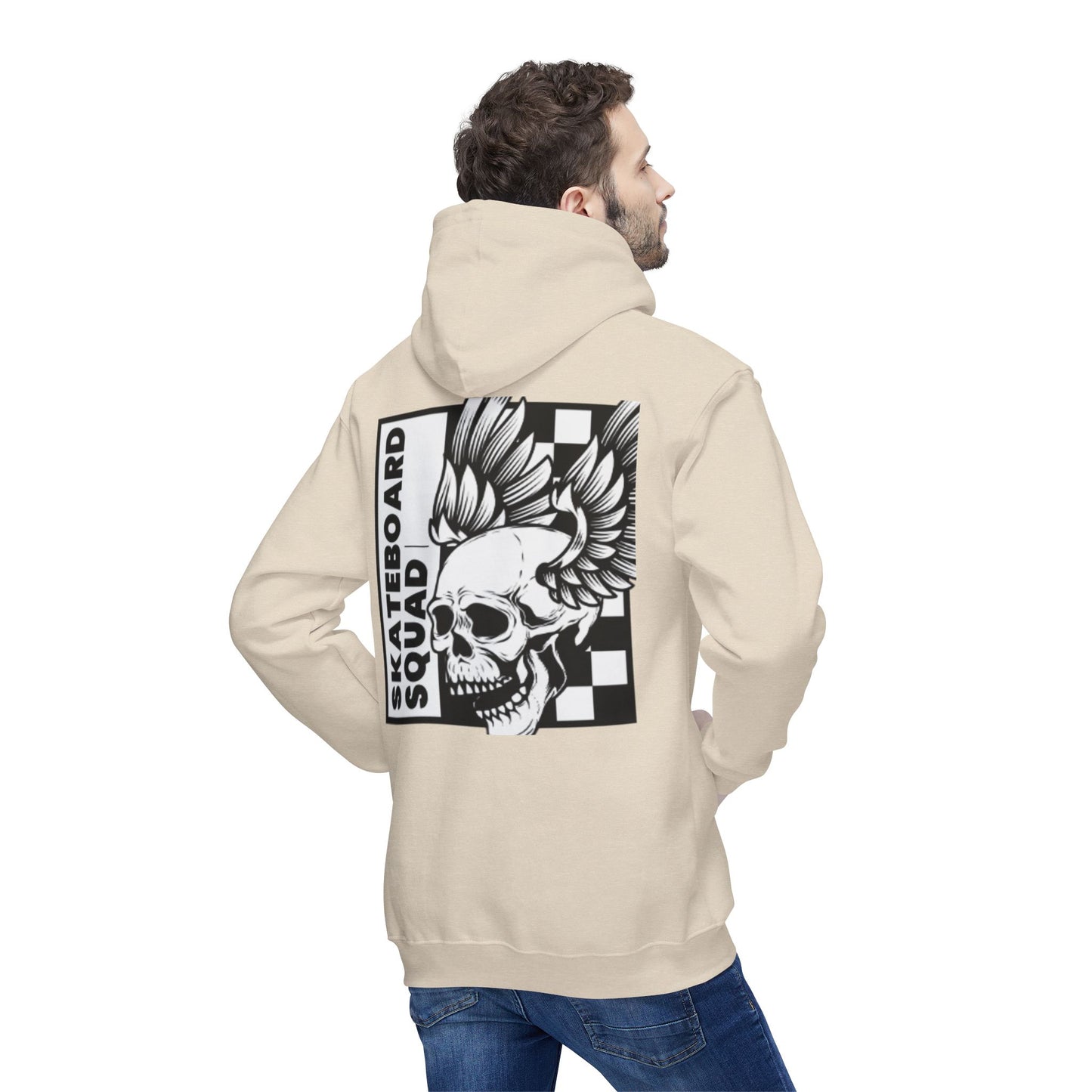 Skateboard Hoodie, Cool Streetwear Sweatshirt, Graphic Pullover for Skaters, Unisex Casual Wear, Gift for Skate Lovers