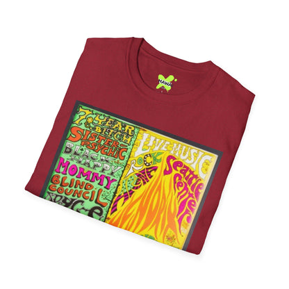 Retro Music Festival Unisex Softstyle T-Shirt - Vibrant Graphic Design