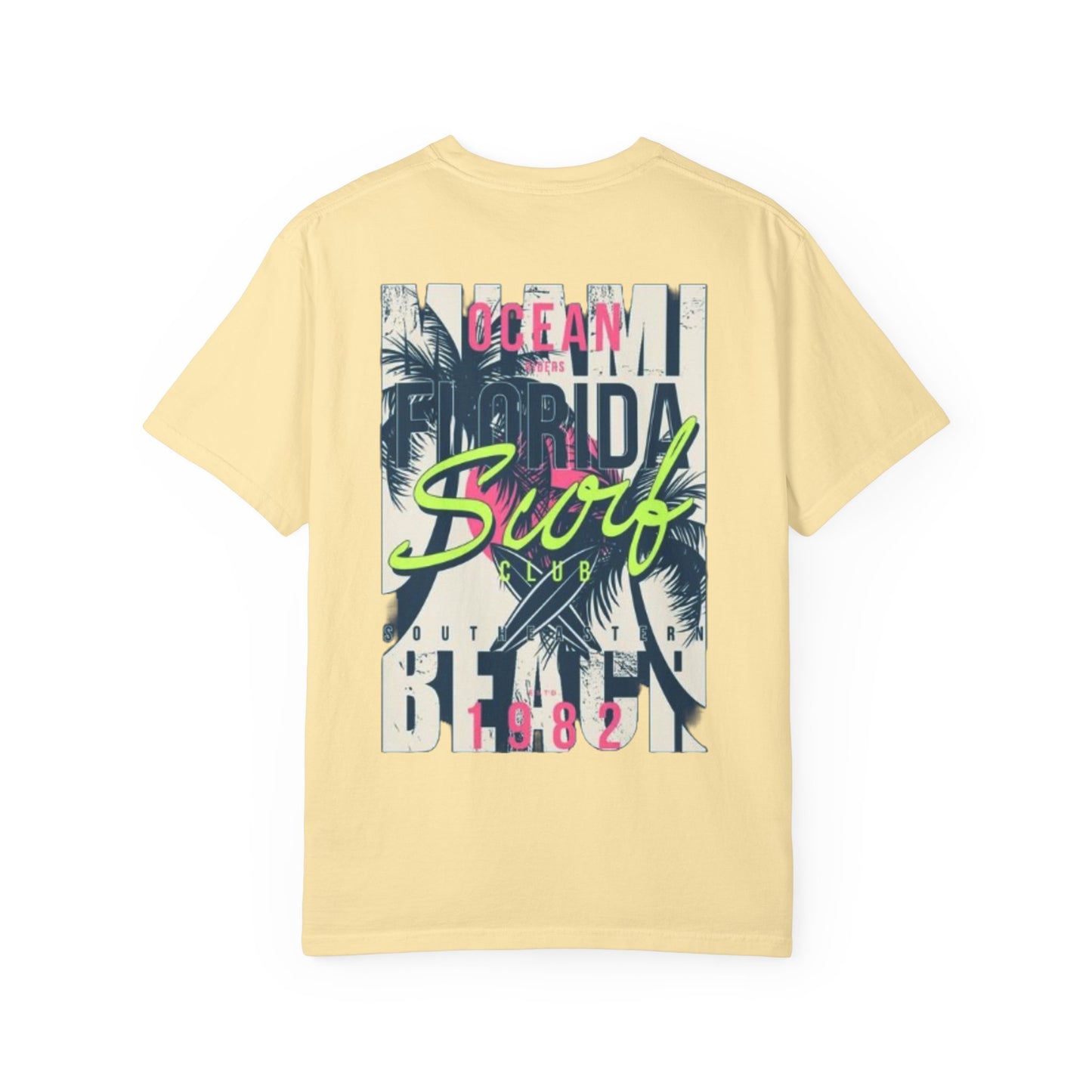 Ocean Florida Surf Club T-Shirt - Unisex Garment-Dyed Tee for Beach Lovers