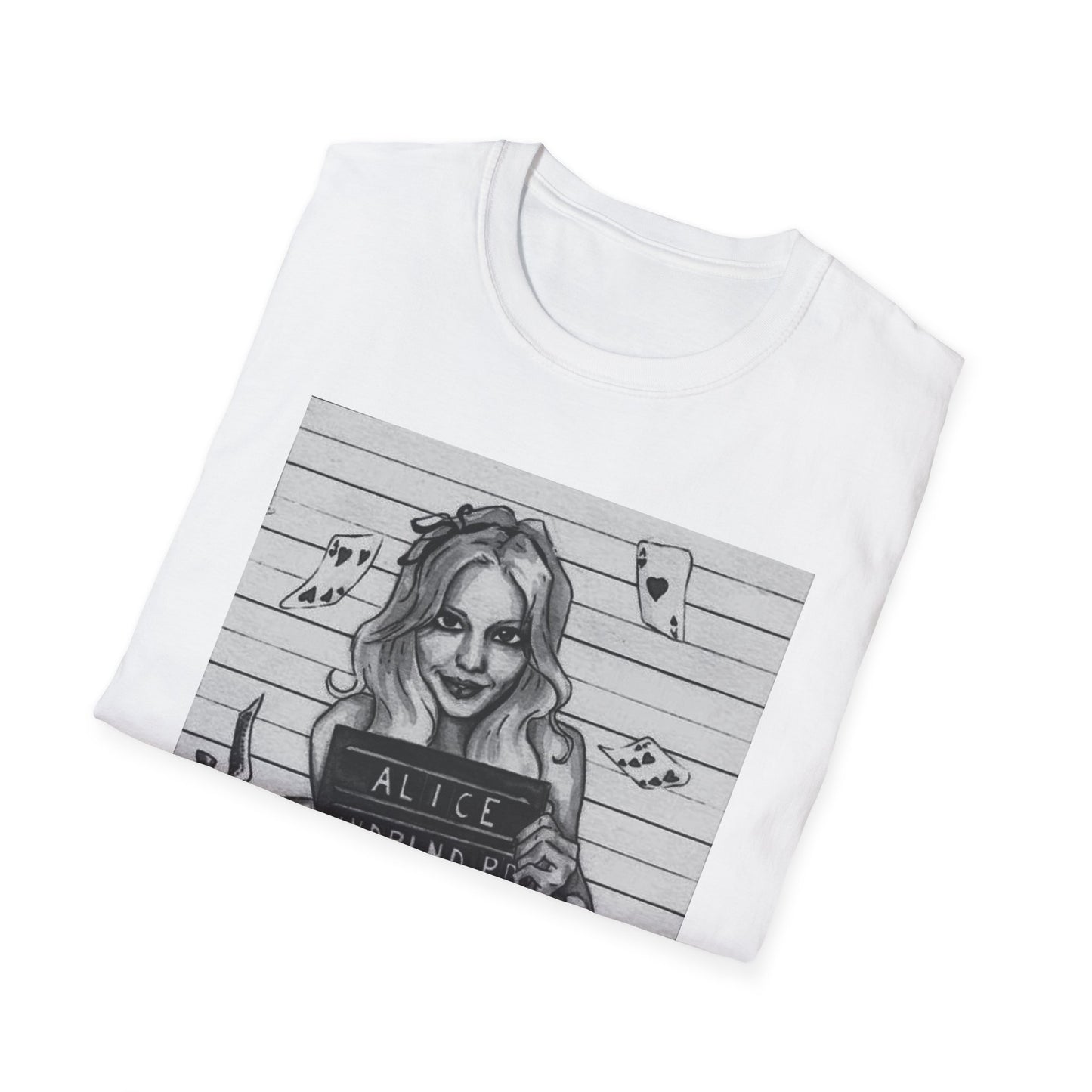 Alice in Wonderland Inspired Softstyle T-Shirt - Vintage Design