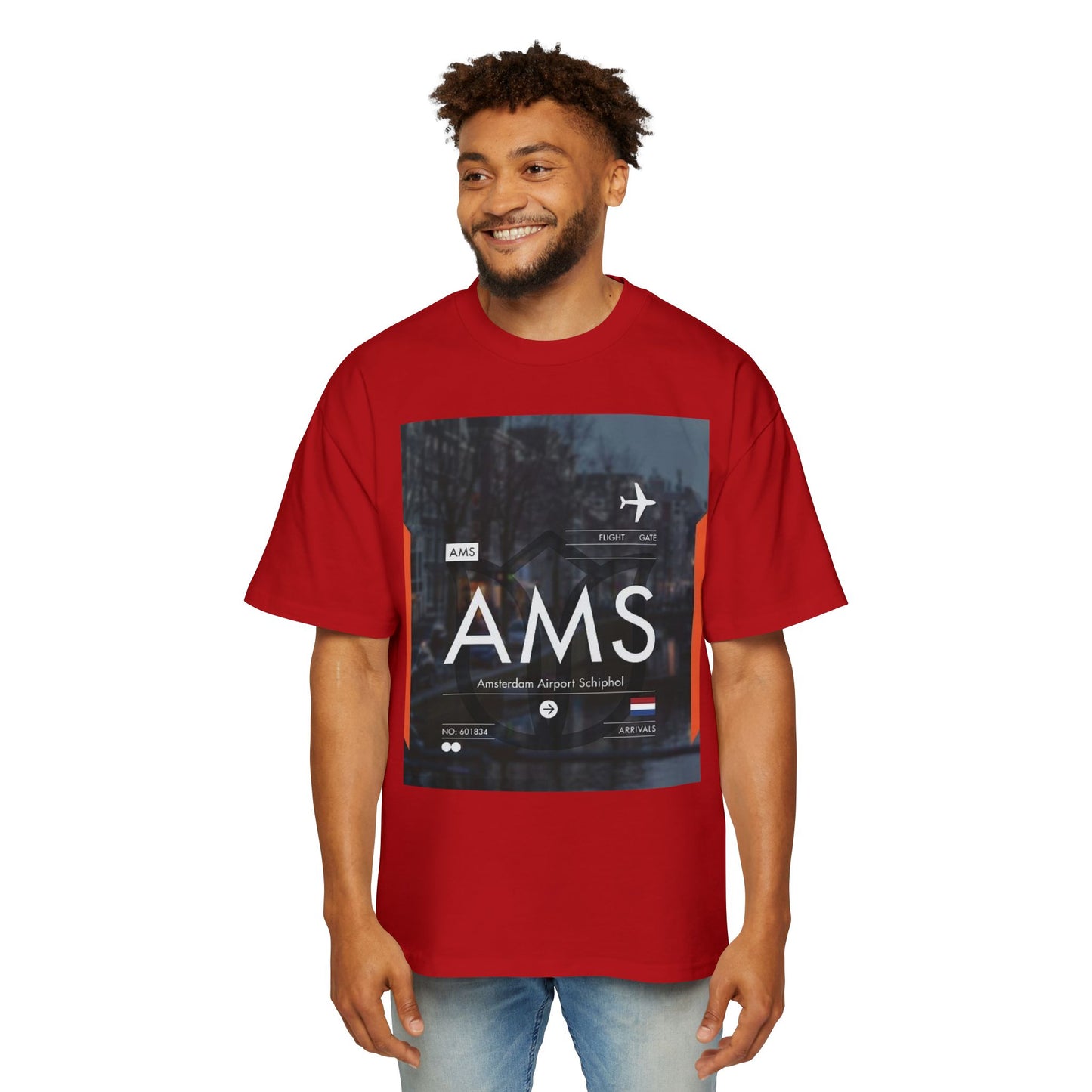 AMS Amsterdam Airport Tee — Travel-Inspired Graphic T-Shirt