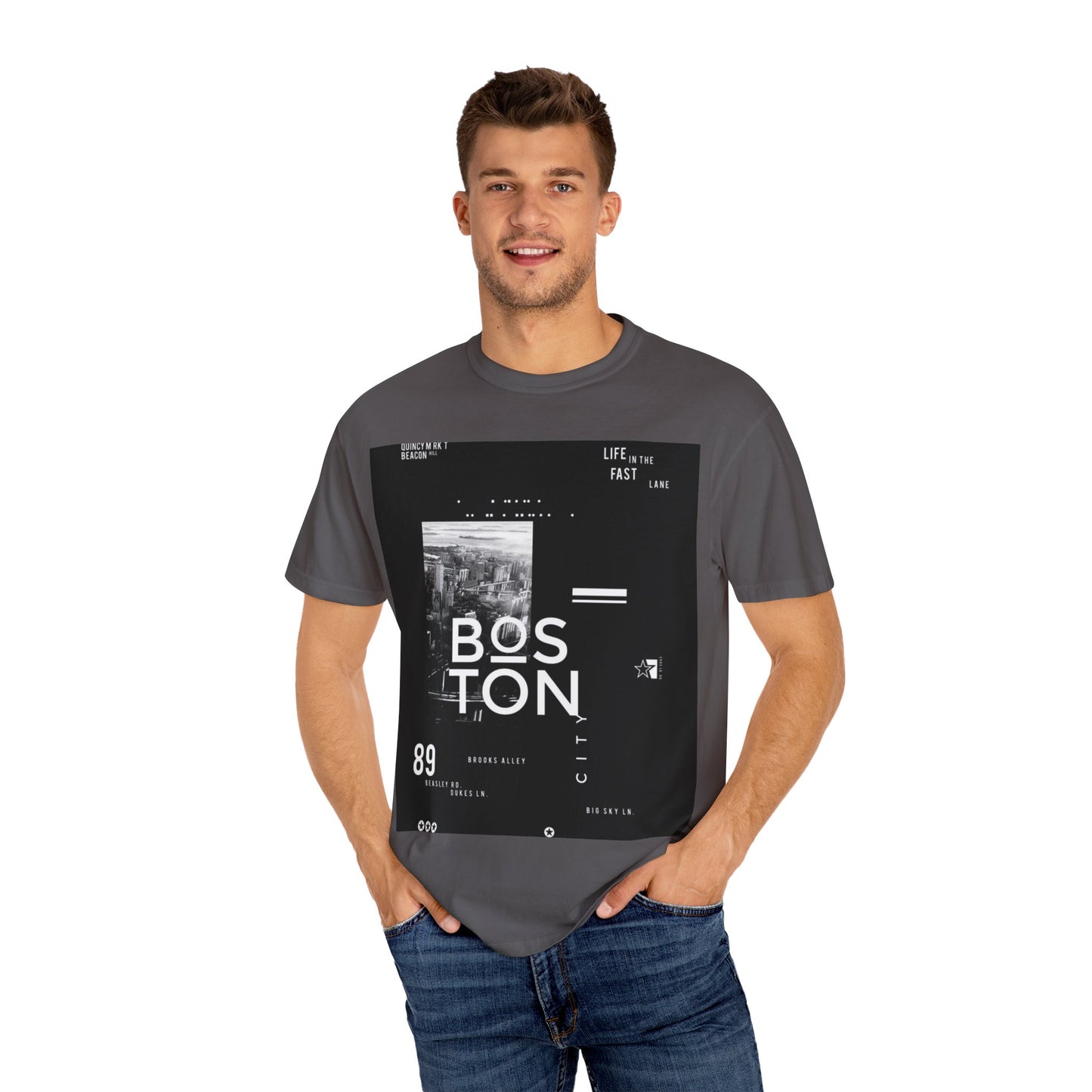Boston Graphic Unisex T-Shirt, Casual Urban Style Tee, Gift for Travelers, Fashion Aesthetic Apparel, Streetwear Fashion