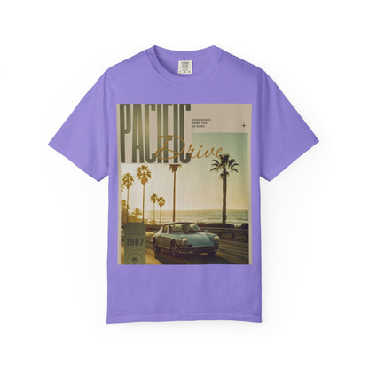 Pacific Drive Vintage Beach T-Shirt – Sunset Palm Coastal Graphic Tee