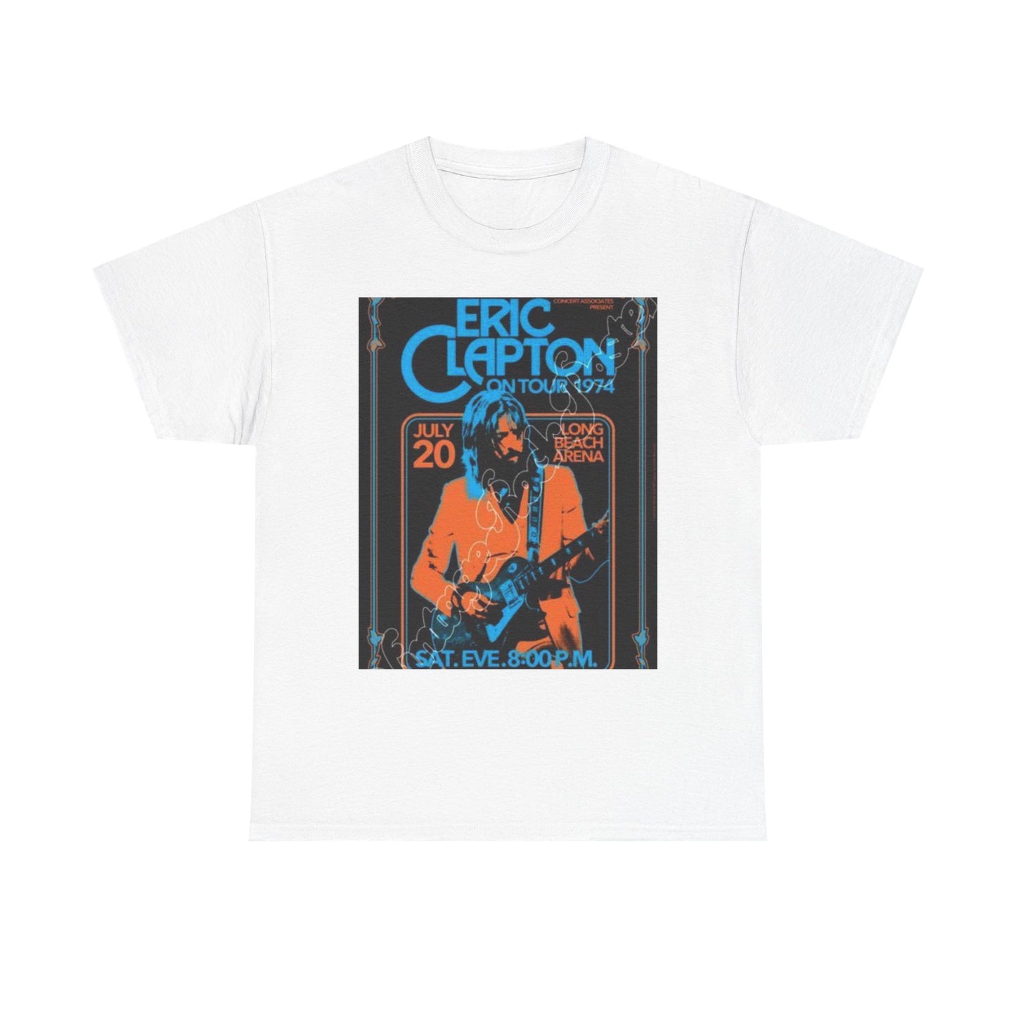 Eric Clapton Vintage Concert Tee, Music Lover Gift, 70s Tour T-Shirt, Rock and Roll Apparel, Retro Graphic Tee, Unisex Style