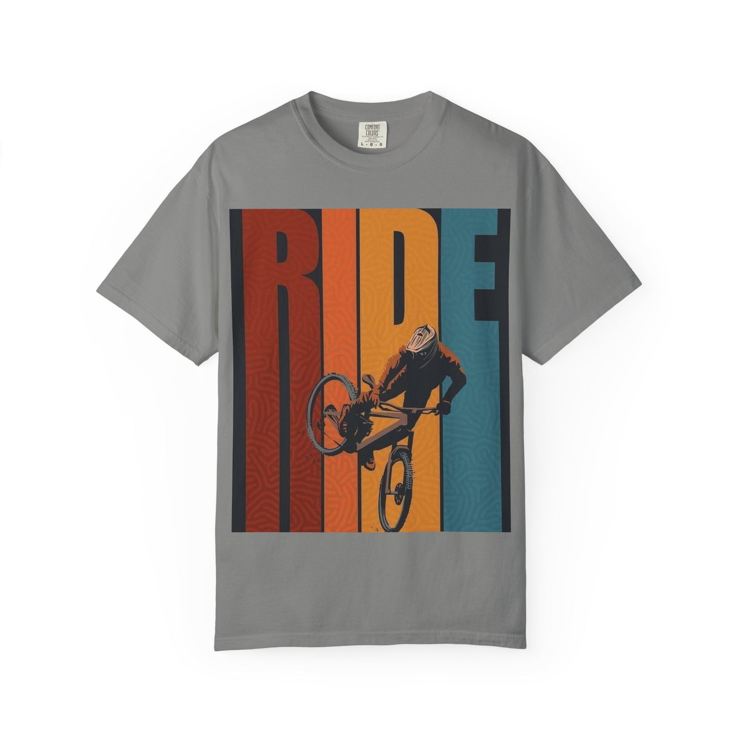 Ride Bike Unisex Garment-Dyed T-shirt | Mountain Biking Graphic Tee