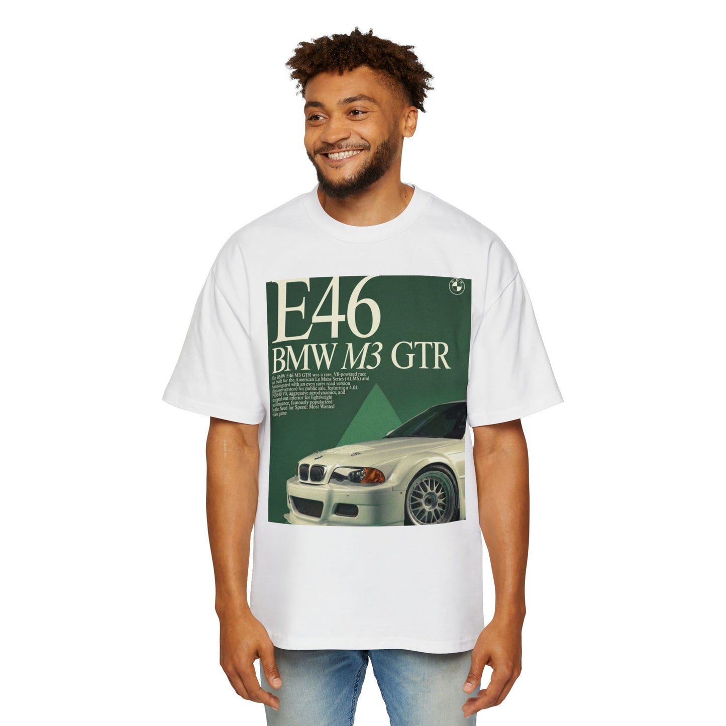 E46 BMW M3 GTR Tee — Vintage Racing Poster Graphic T-Shirt