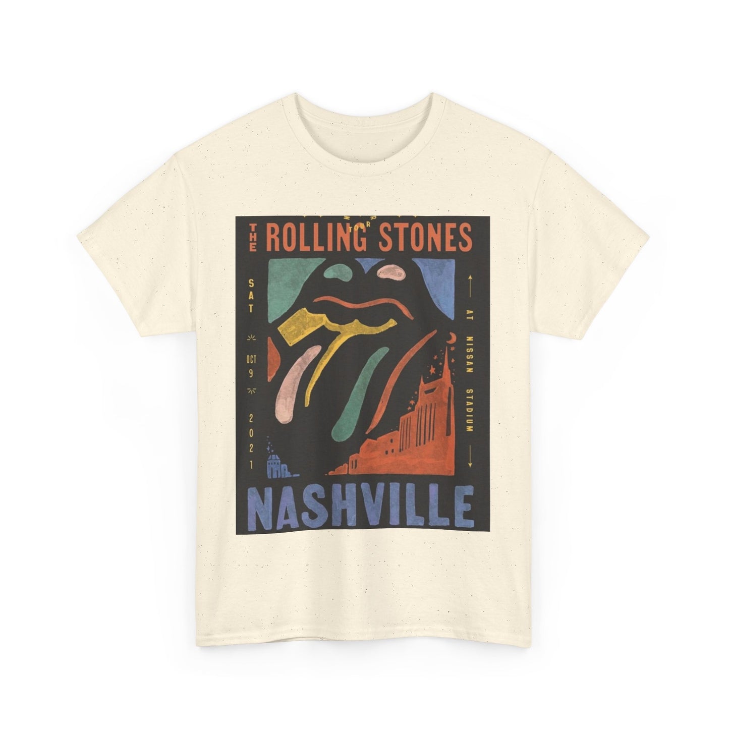 Retro Rolling Stones Nashville Tee, Vintage Band Shirt, Unisex Cotton T-Shirt, Music Lover Gift, Concert Attire, Festival Wear