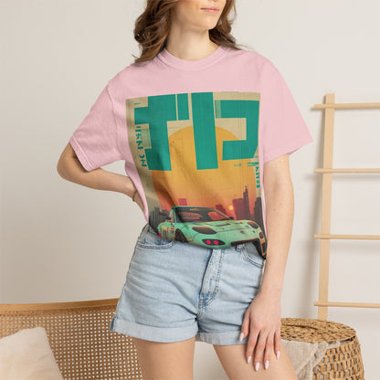 Retro Sunset Racing T-Shirt — Vintage Sports Car Graphic