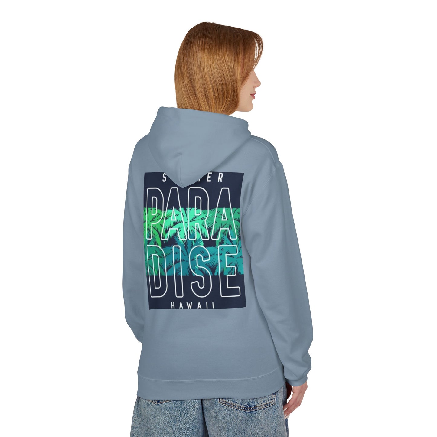 Summer Paradise Fleece Hoodie, Relaxed Beachwear, Hawaii Gift, Unisex Sweatshirt, Vacation Attire, Casual Outfit