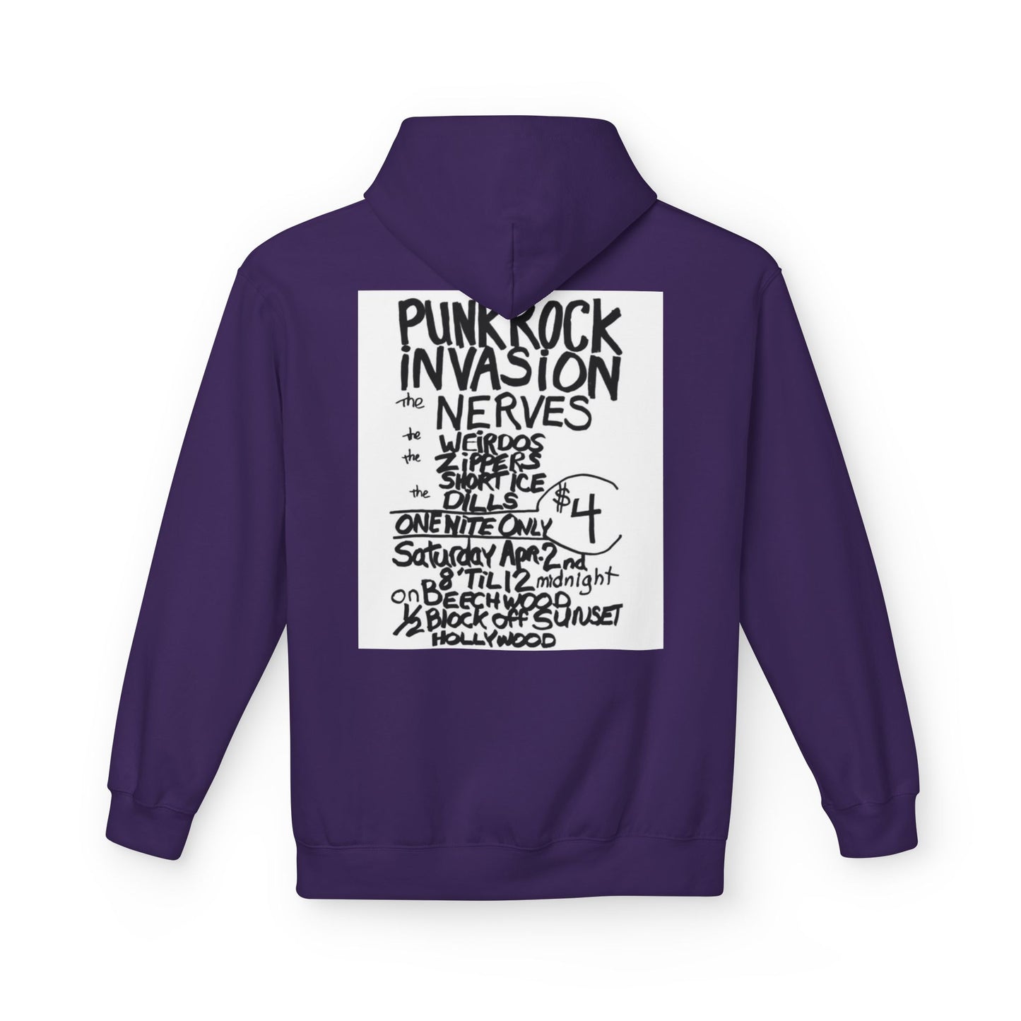 Unisex Punk Rock Fleece Hoodie - Softstyle, Cozy, Perfect for Concerts