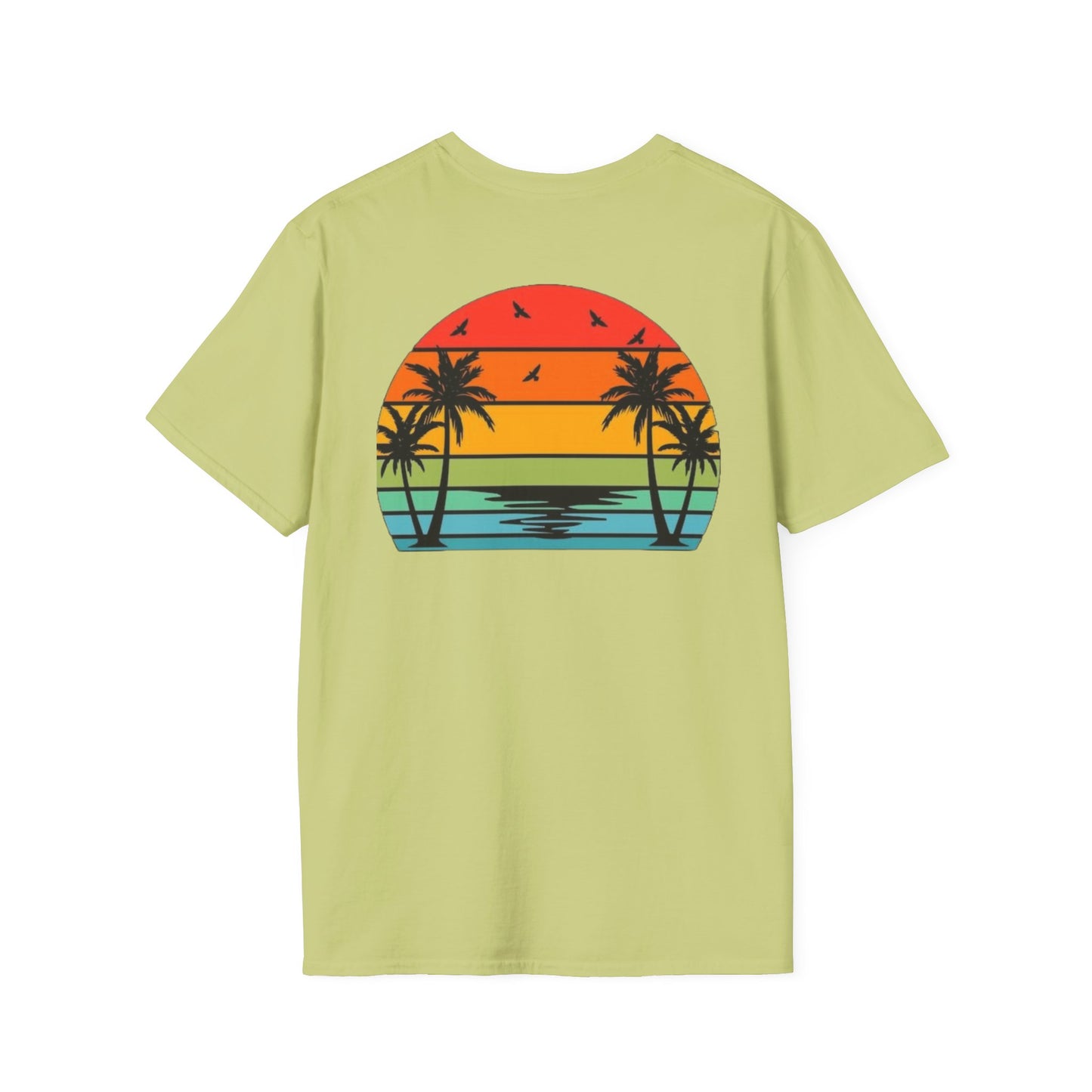 Tropical Sunset T-Shirt, Beach Vibes Tee, Unisex Graphic Shirt, Vacation Apparel, Summer Gift, Casual Wear