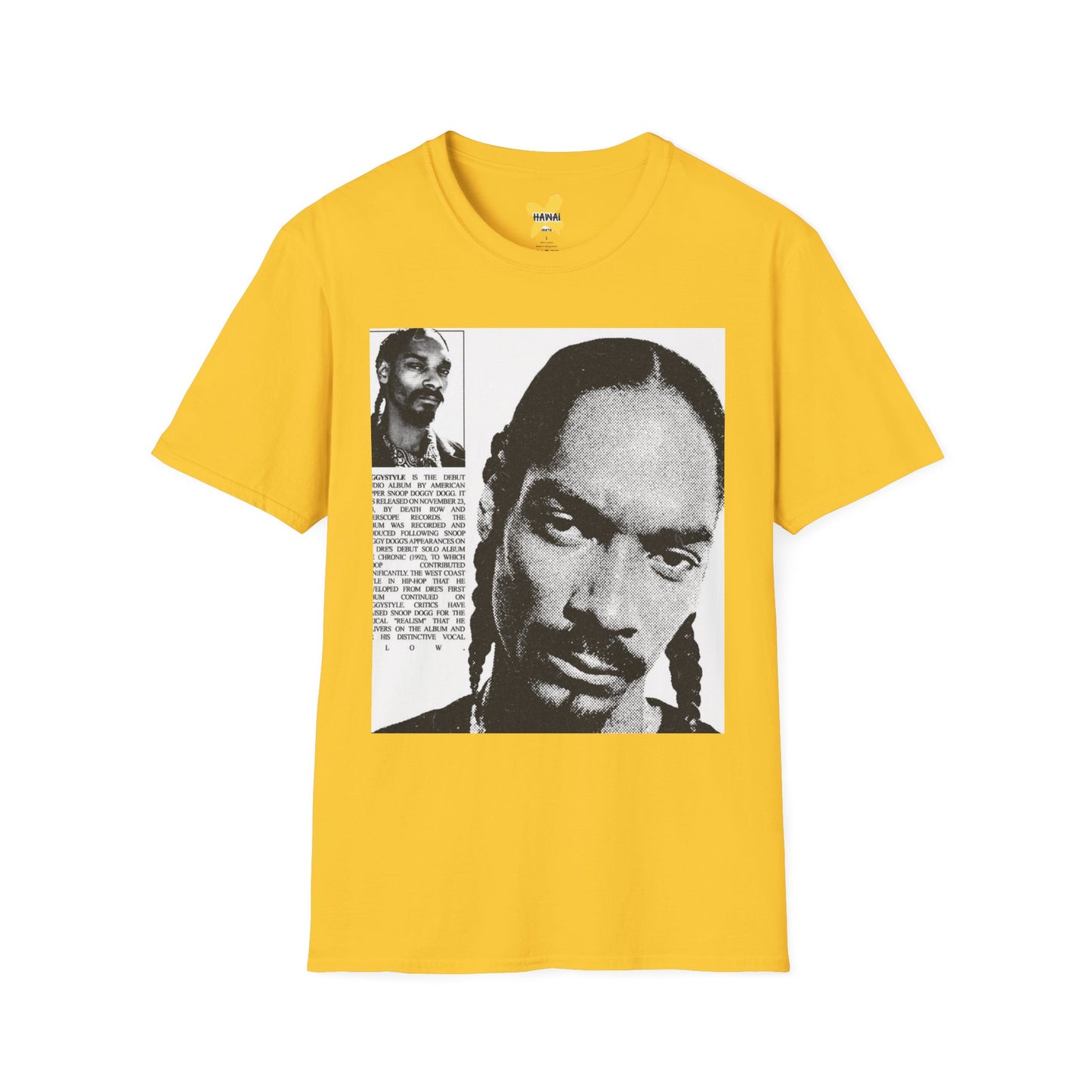 Retro Hip-Hop Unisex Softstyle T-Shirt with Snoop Dogg Design