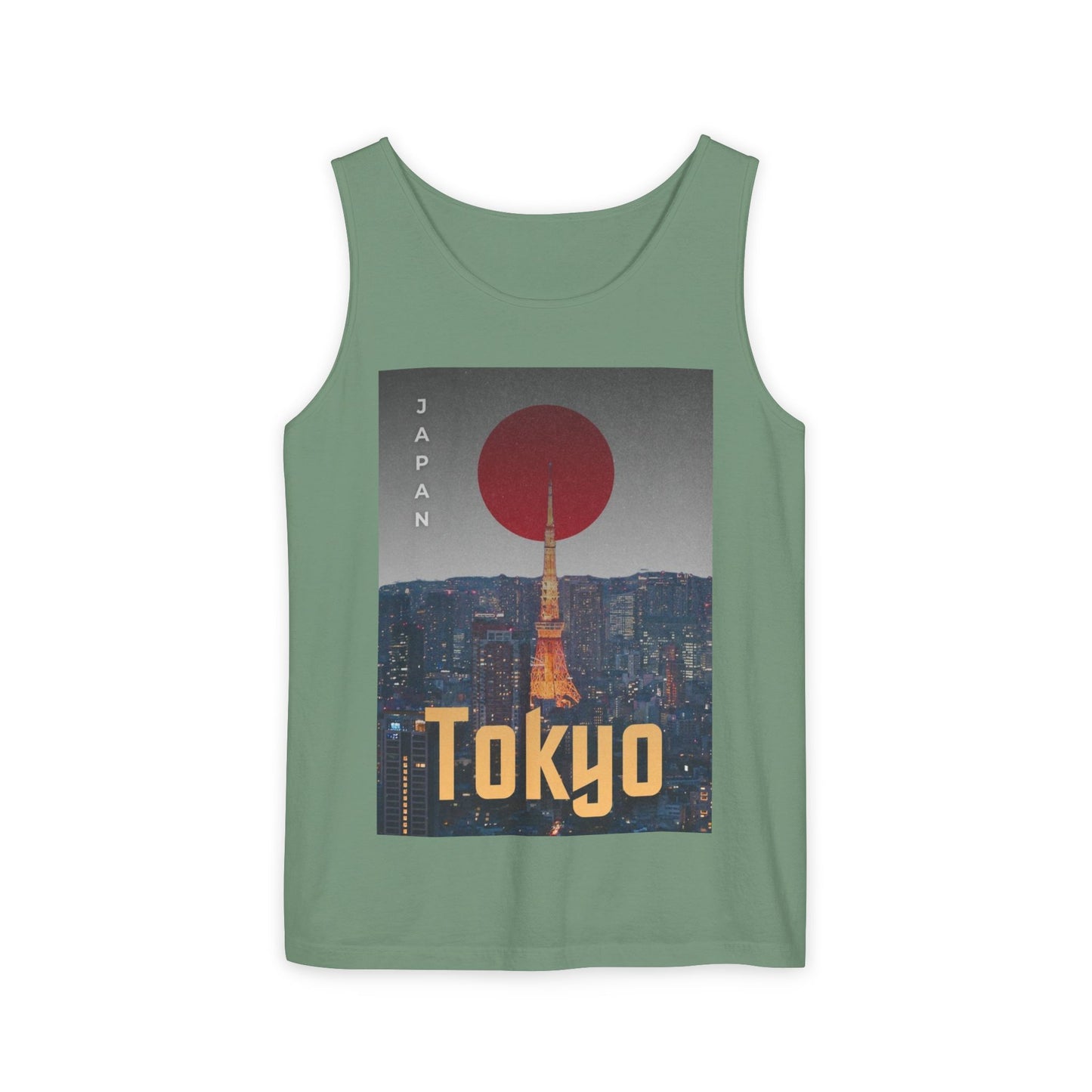 Tokyo Vintage Poster Tank — Japan Cityscape Graphic Tank Top
