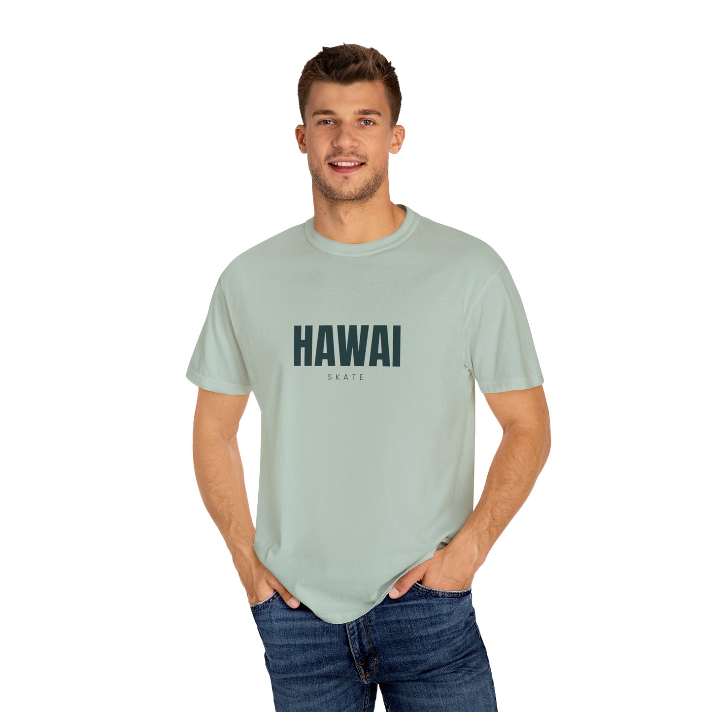 Hawaii Garment-Dyed Unisex T-shirt - Casual Beachwear, Travel Souvenir, Summer Vibes, Gift for Him/Her, Retro Style