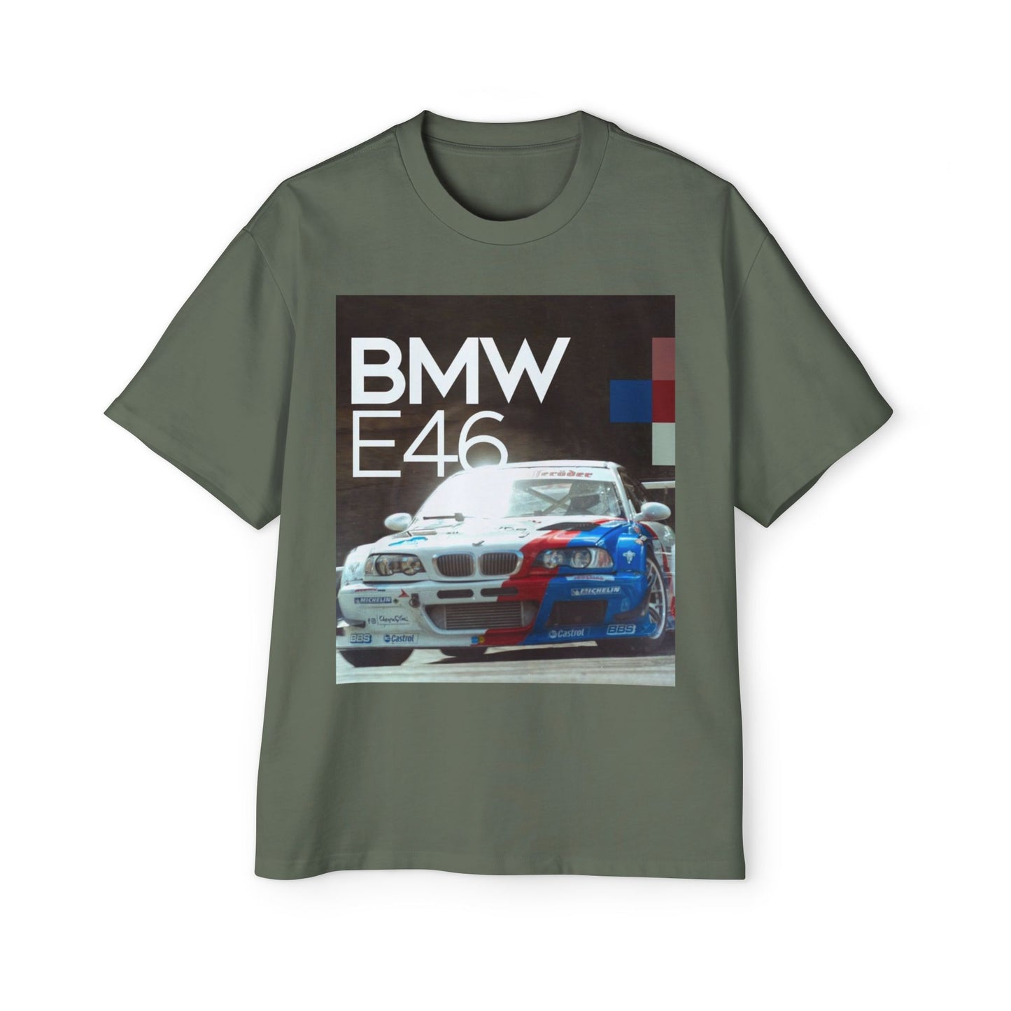 BMW E46 Racing Tee — Mens Oversized Car Graphic T-Shirt