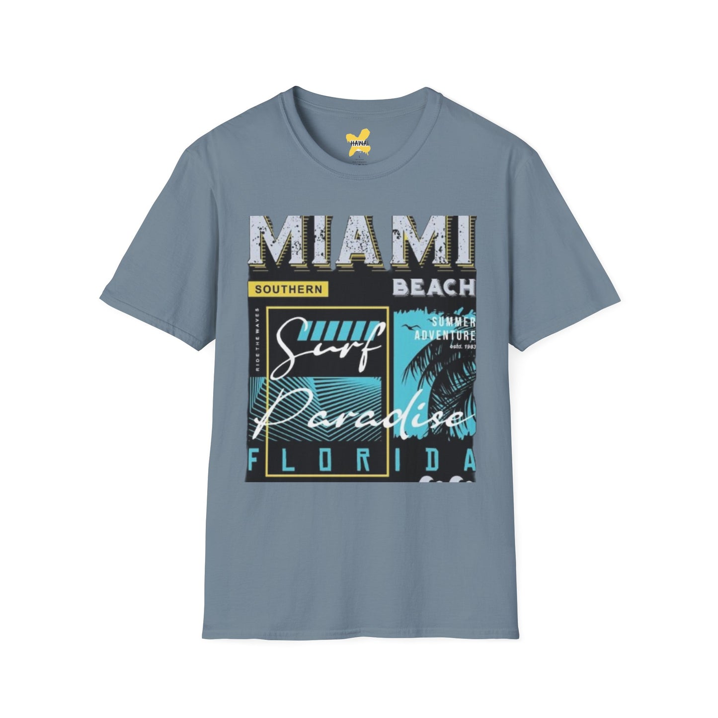 Miami Beach Surf Adventure Unisex Softstyle T-Shirt