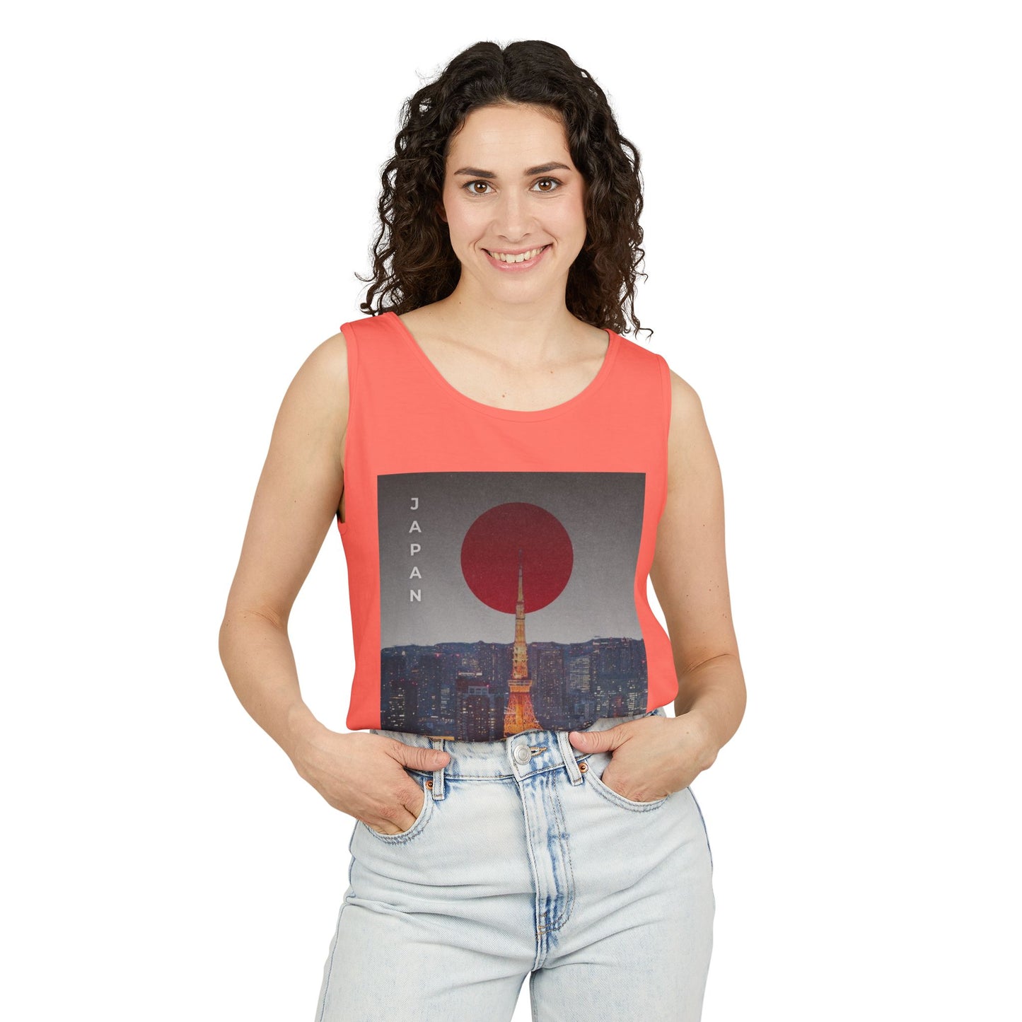 Tokyo Vintage Poster Tank — Japan Cityscape Graphic Tank Top