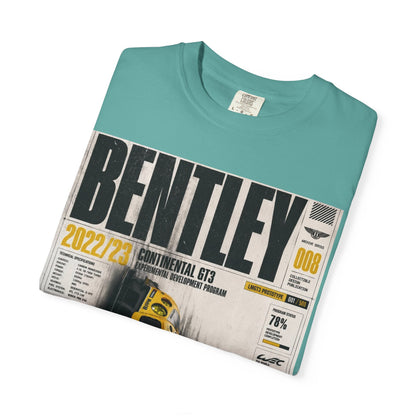 Bentley Magazine Cover T-Shirt – Yellow Sports Car Graphic Tee