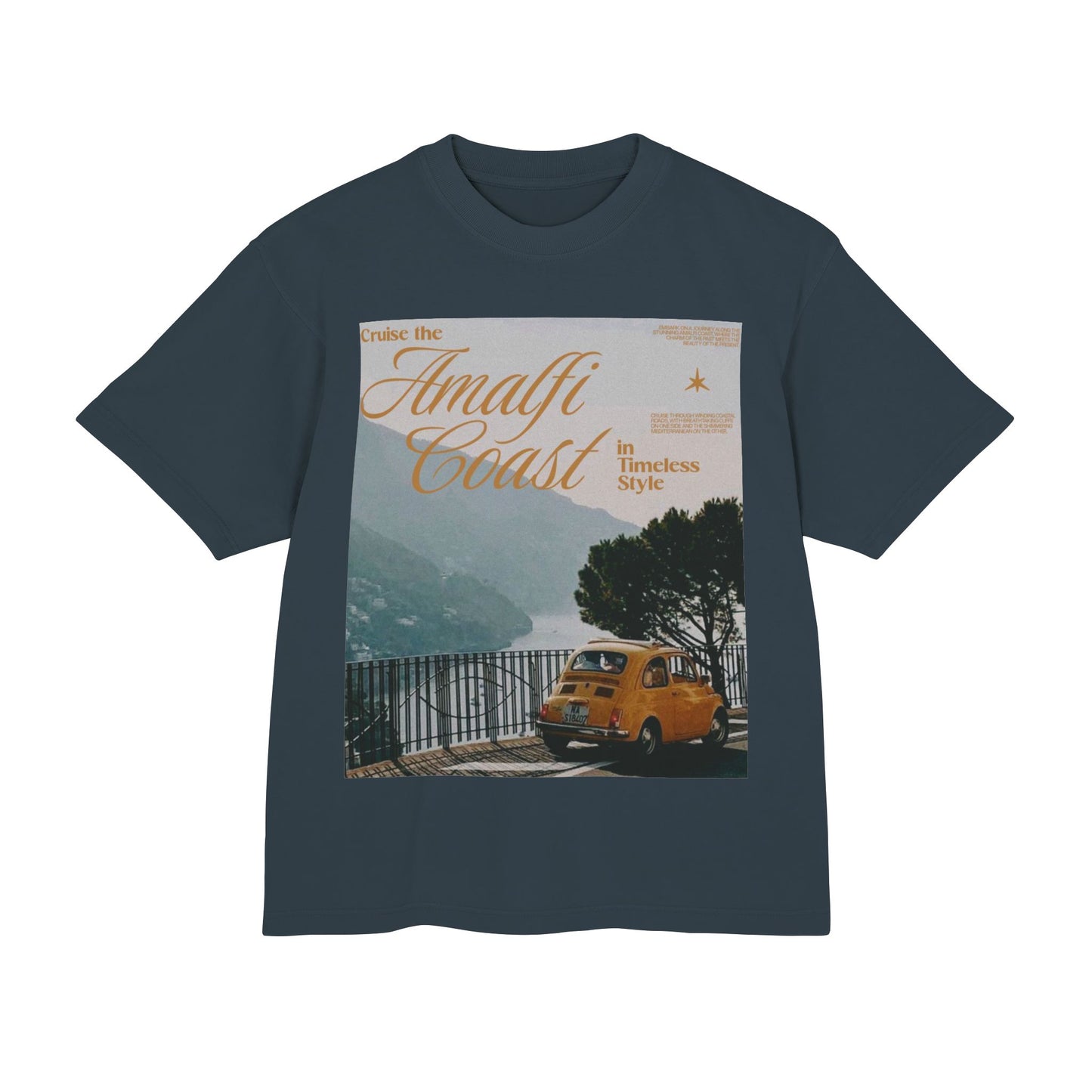 Amalfi Coast Vintage Fiat Tee – Retro Travel Graphic T-Shirt