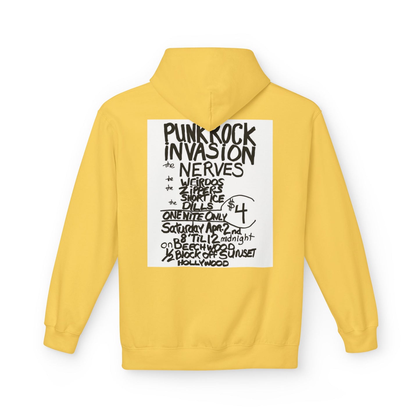 Unisex Punk Rock Fleece Hoodie - Softstyle, Cozy, Perfect for Concerts