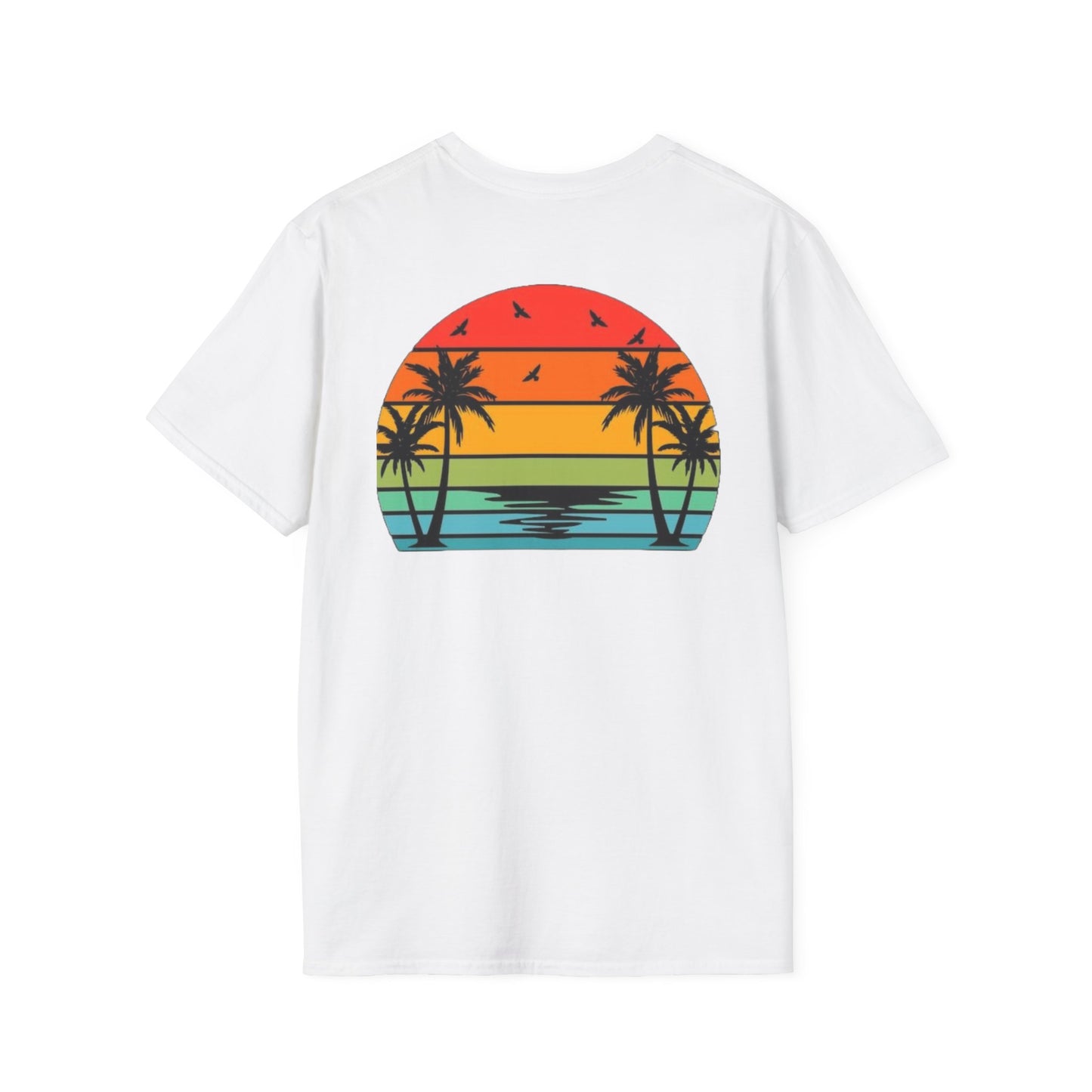 Tropical Sunset T-Shirt, Beach Vibes Tee, Unisex Graphic Shirt, Vacation Apparel, Summer Gift, Casual Wear