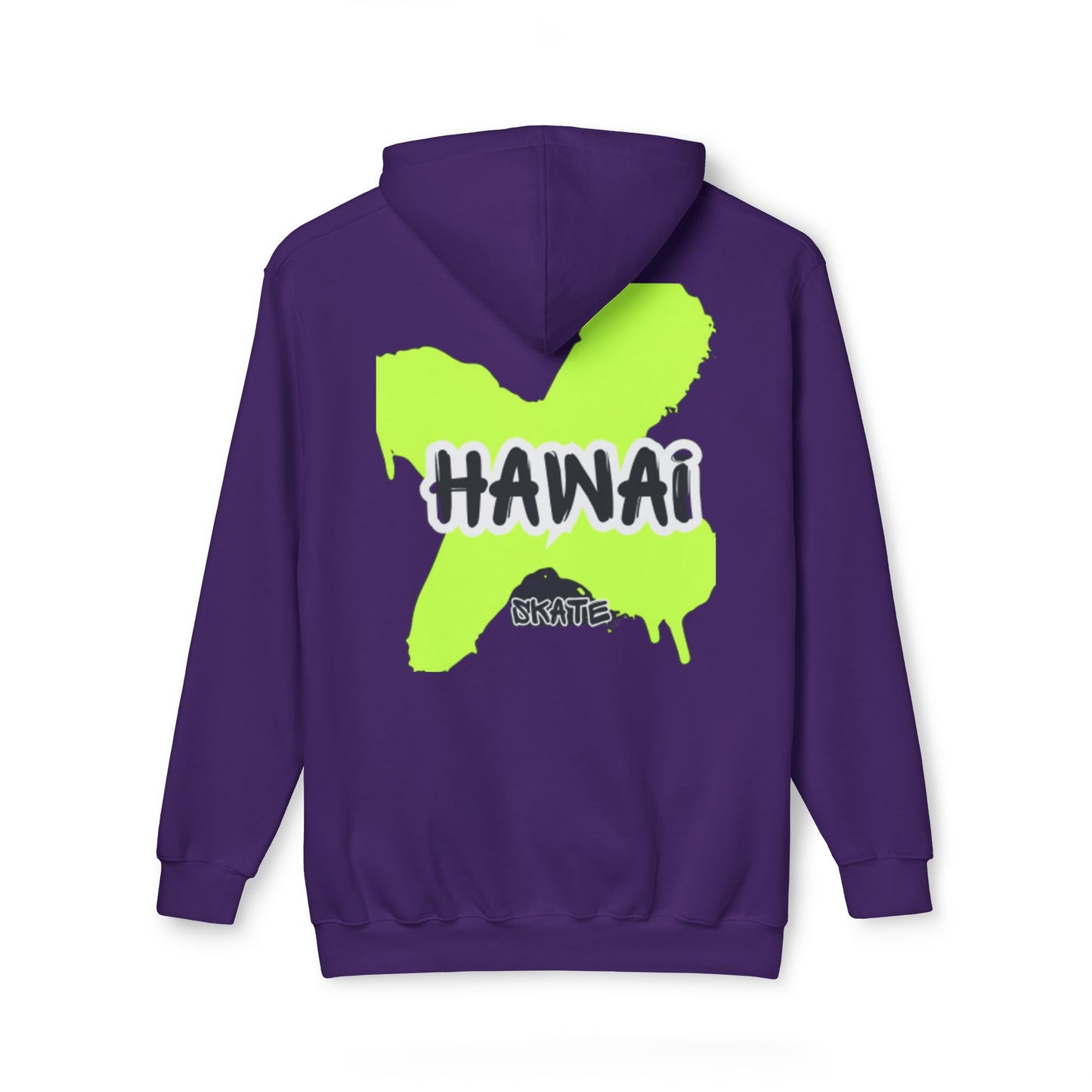 Vibrant Hawaii Graphic Unisex Hooded Sweatshirt - Perfect for Skate Lovers