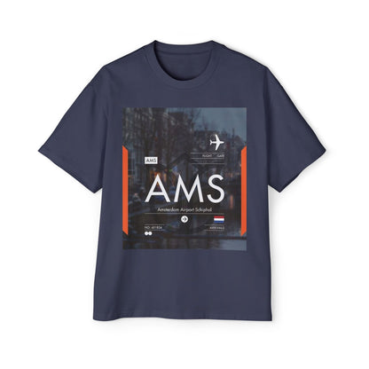 AMS Amsterdam Airport Tee — Travel-Inspired Graphic T-Shirt