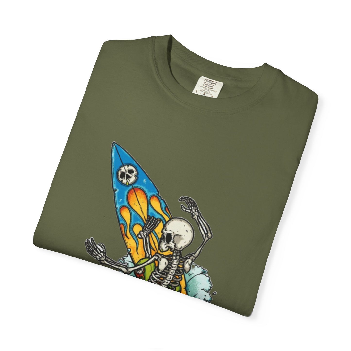 Surfing Skeleton Unisex T-shirt | Graphic Tee, Vintage Style, Beachwear, Gift for Surfers, Fun Summer Look