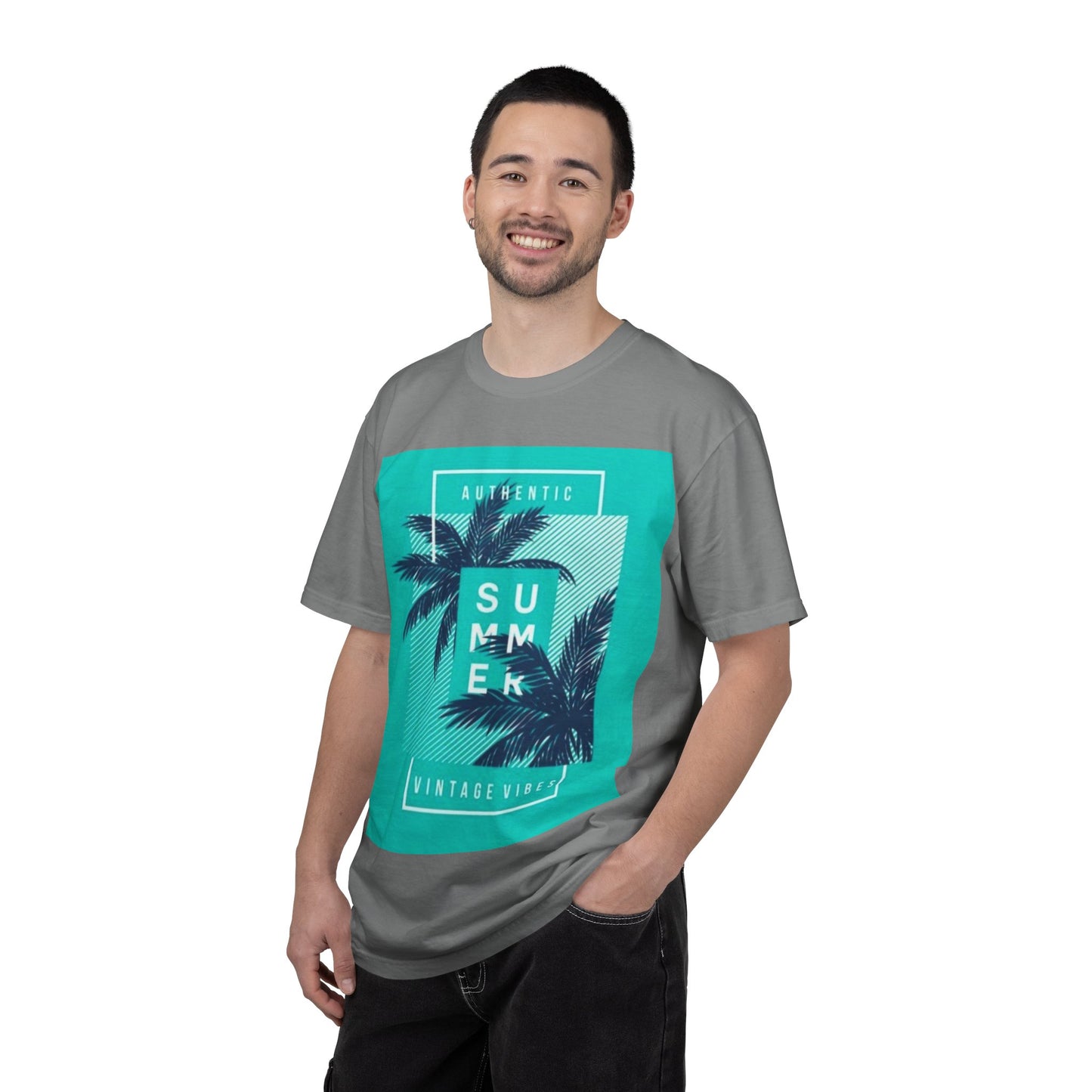 Summer Vintage Vibes T-Shirt — Palm Tree Graphic Tee