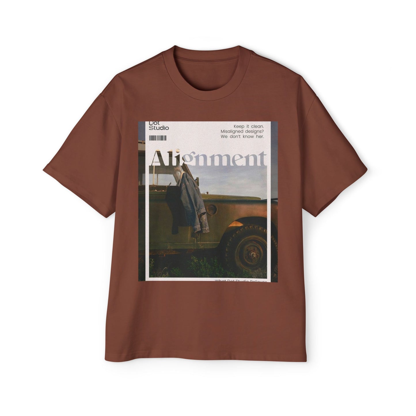 Alignment Vintage Jeep Graphic Tee – Men's Oversized Photo Print