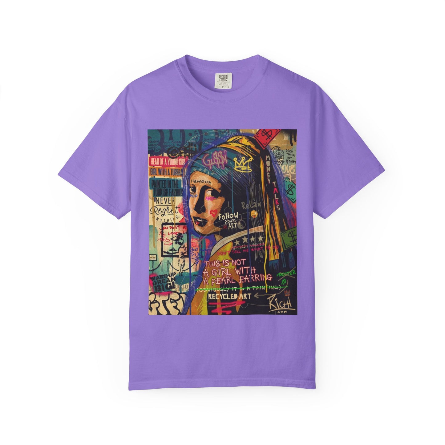 Artistic Unisex Garment-Dyed T-shirt - 'This Is Not a Girl with Great Hair' Design