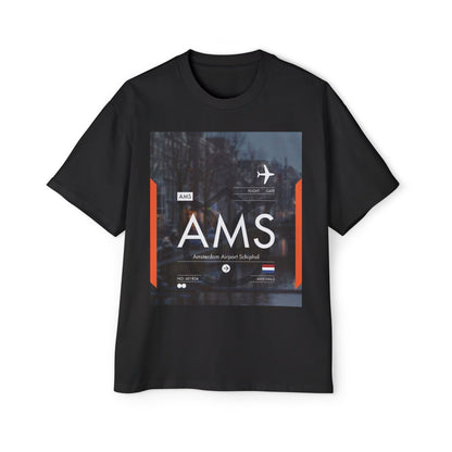 AMS Amsterdam Airport Tee — Travel-Inspired Graphic T-Shirt