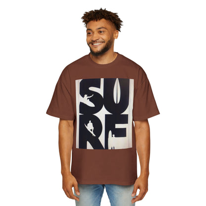 Surf Graphic Tee — Oversized Men's Surfboard Silhouette Shirt