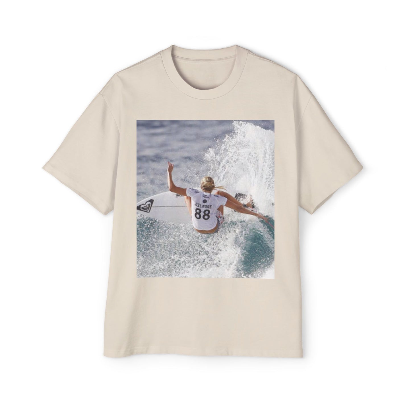 Surf Photo Oversized Tee — Wave Rider Graphic T-Shirt