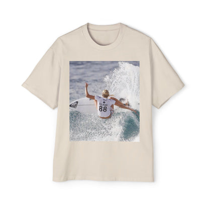 Surf Photo Oversized Tee — Wave Rider Graphic T-Shirt