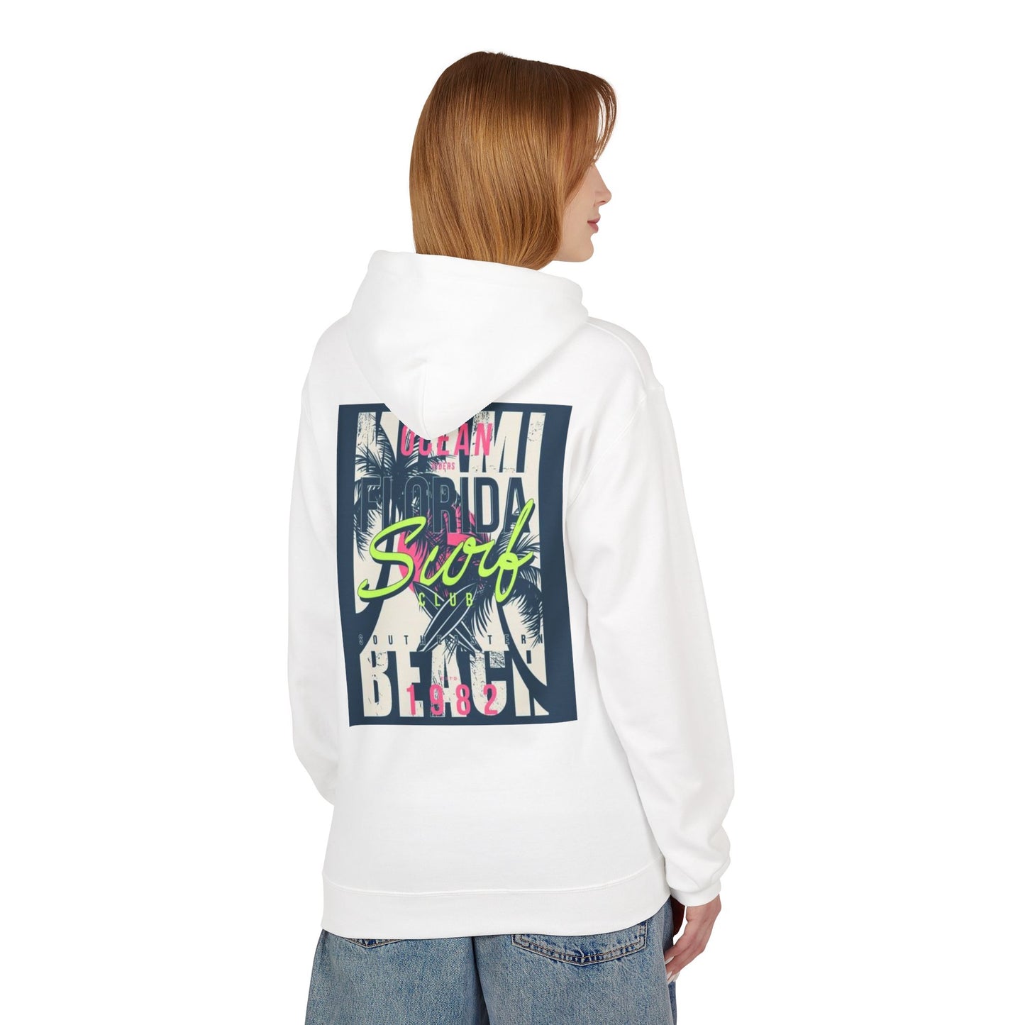 Retro Florida Beach Hoodie - Unisex Softstyle Fleece for Summer Vibes