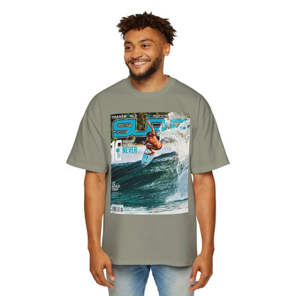 Surf Magazine Graphic Tee — Vintage Surfer Print Oversized T-Shirt