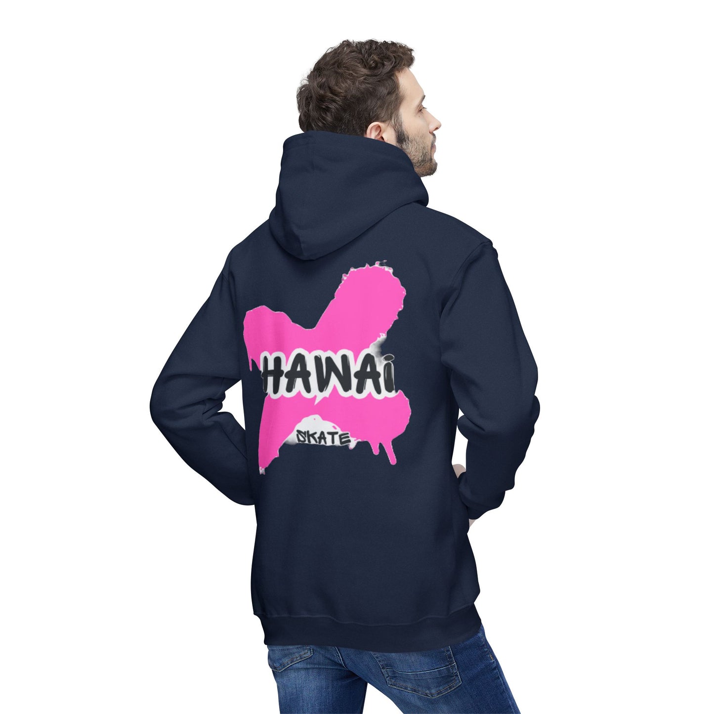 Unisex Hooded Sweatshirt - Vibrant Hawaii Skate Design