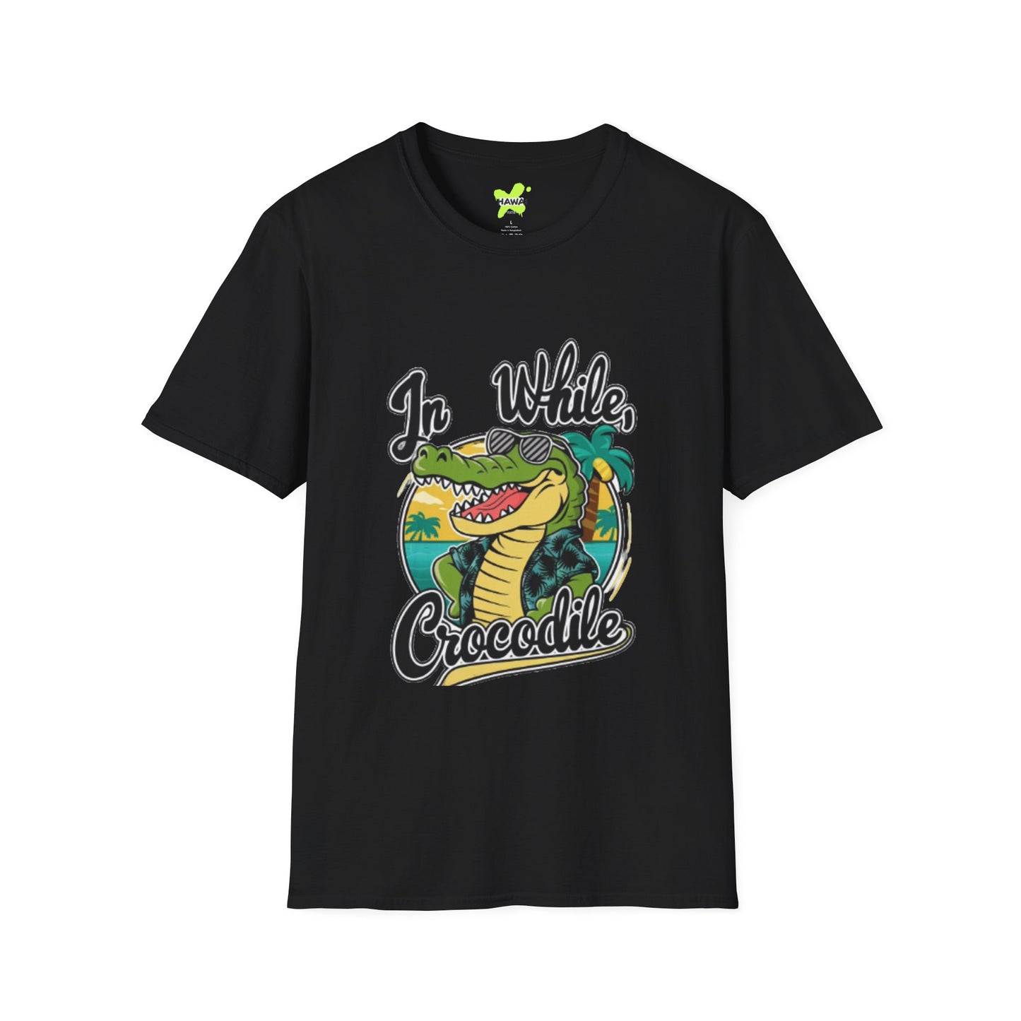 In Wild Crocodile Unisex Softstyle T-Shirt - Fun Graphic Tee for Animal Lovers