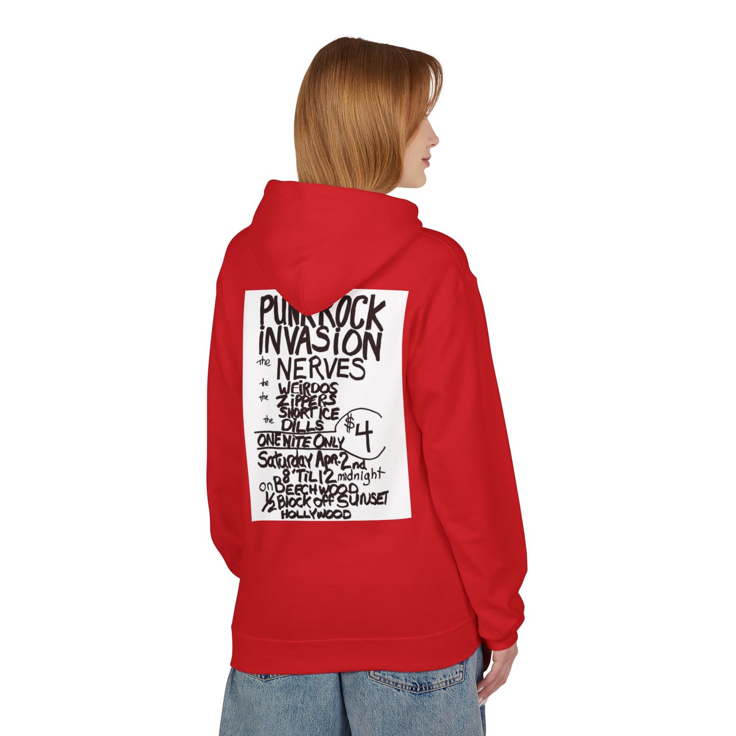 Unisex Punk Rock Fleece Hoodie - Softstyle, Cozy, Perfect for Concerts