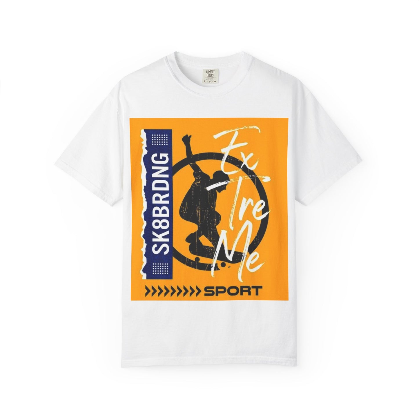 Sporty Graphic Tee for Skaters, Unisex Garment-Dyed T-shirt, Skateboarding Apparel, Casual Wear, Gift for Sport Lovers, Urban Fashion